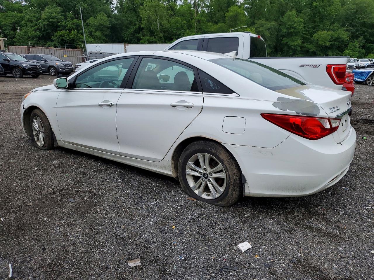 2013 Hyundai Sonata Gls White vin: 5NPEB4ACXDH576509