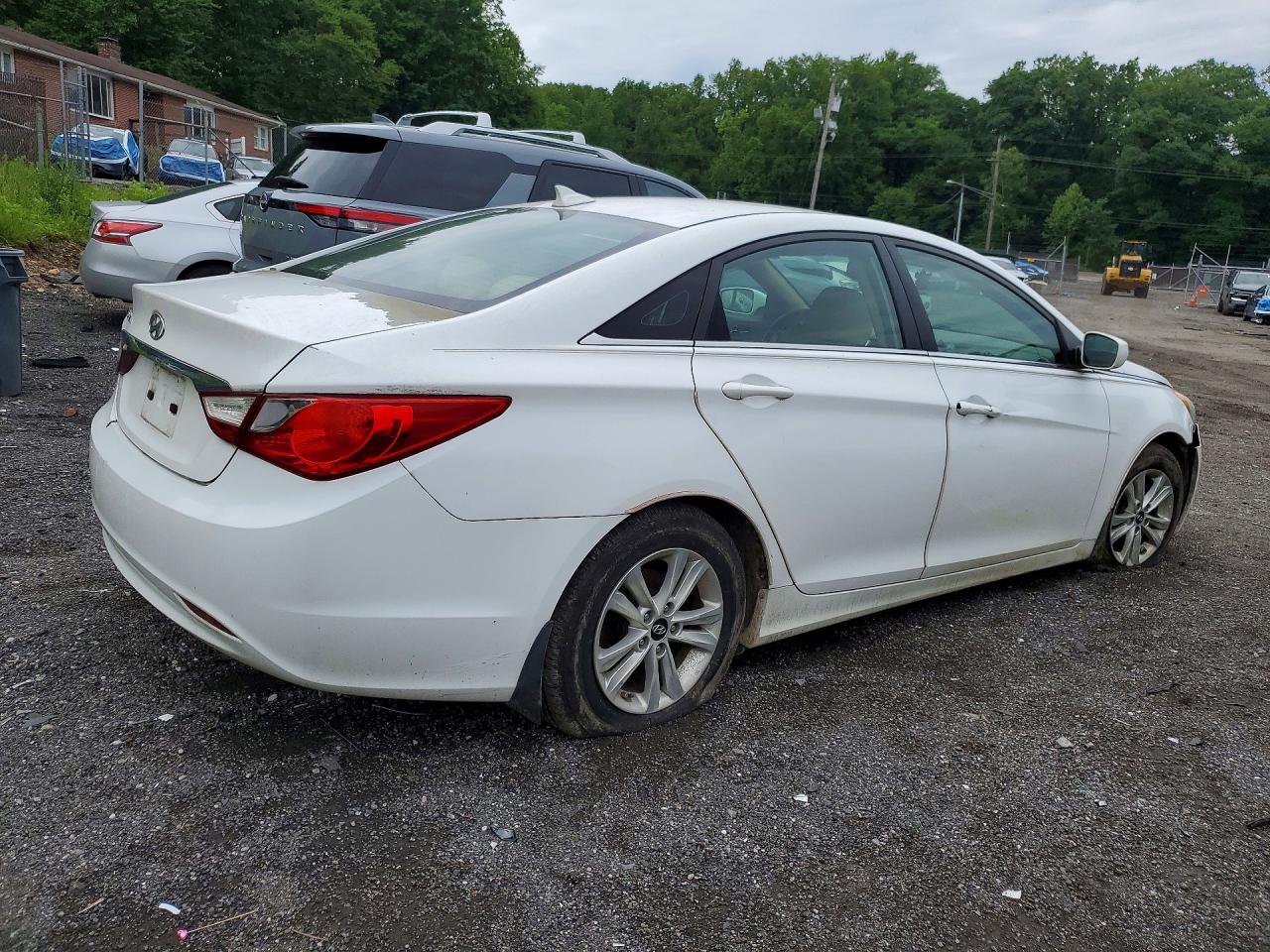 2013 Hyundai Sonata Gls White vin: 5NPEB4ACXDH576509