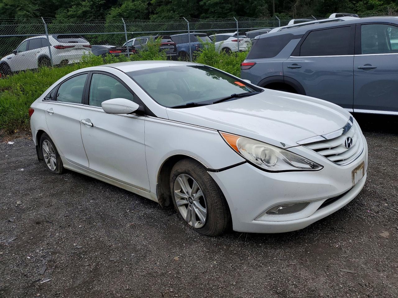 2013 Hyundai Sonata Gls White vin: 5NPEB4ACXDH576509