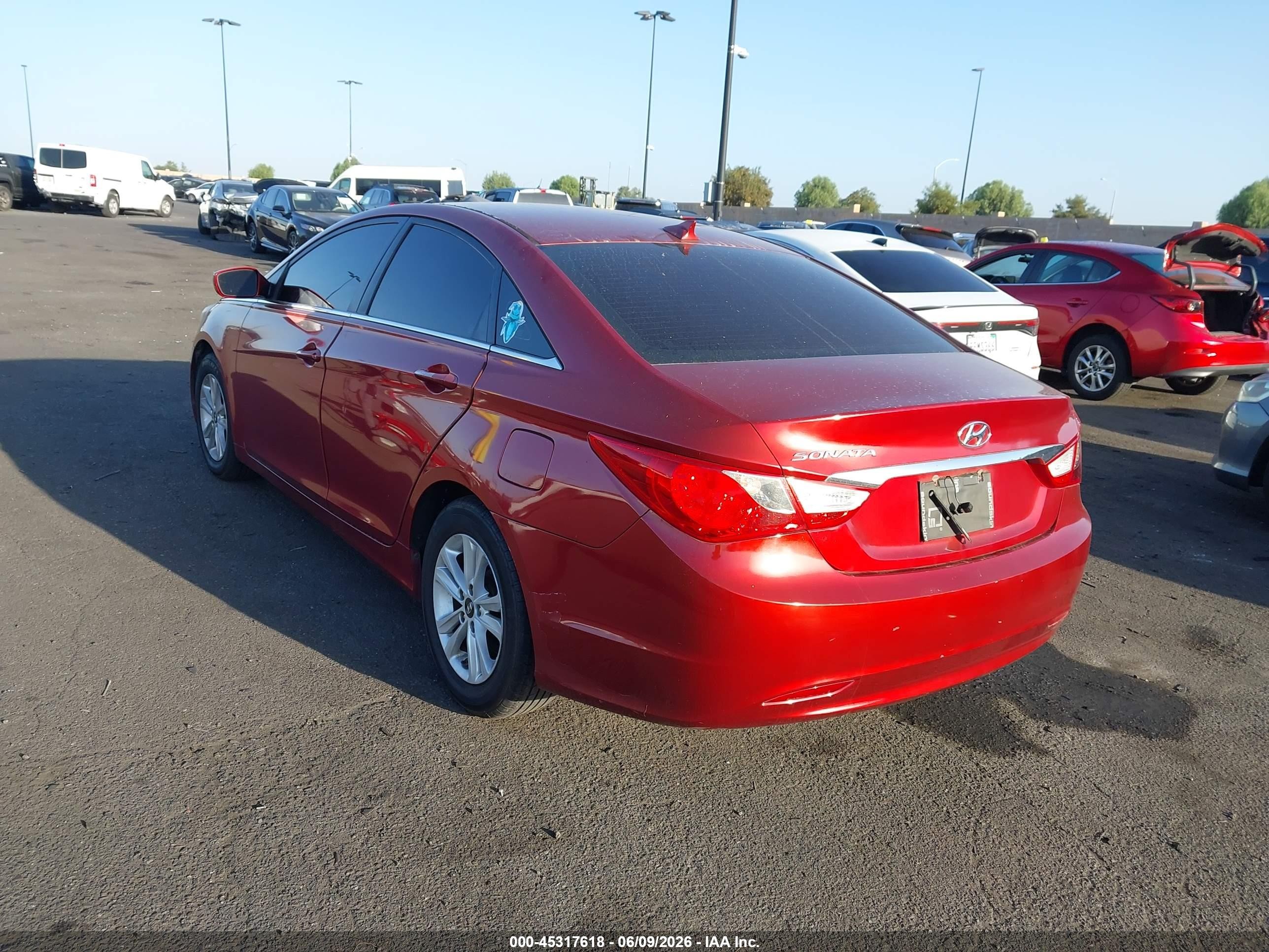 2013 Hyundai Sonata Gls Red vin: 5NPEB4ACXDH605300