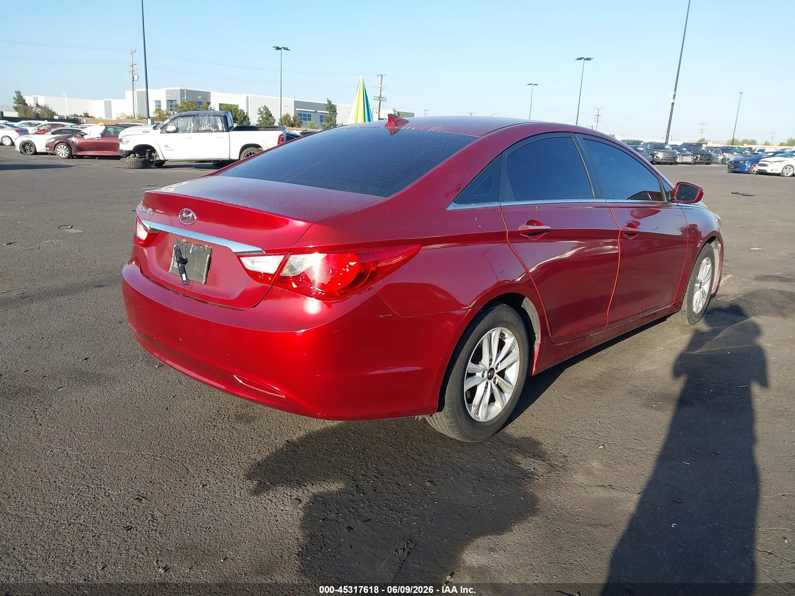 2013 Hyundai Sonata Gls Red vin: 5NPEB4ACXDH605300