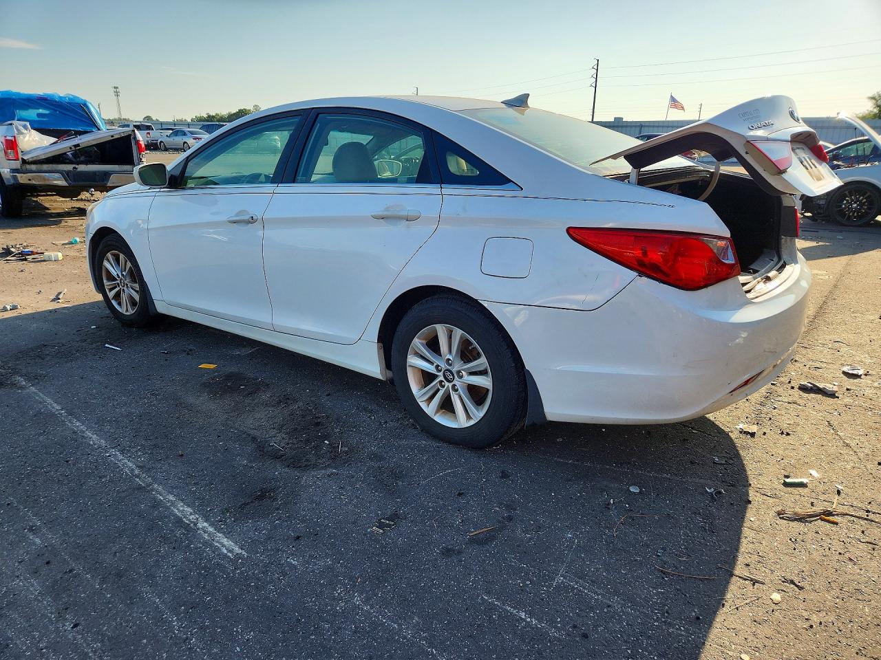 2013 Hyundai Sonata Gls White vin: 5NPEB4ACXDH645912