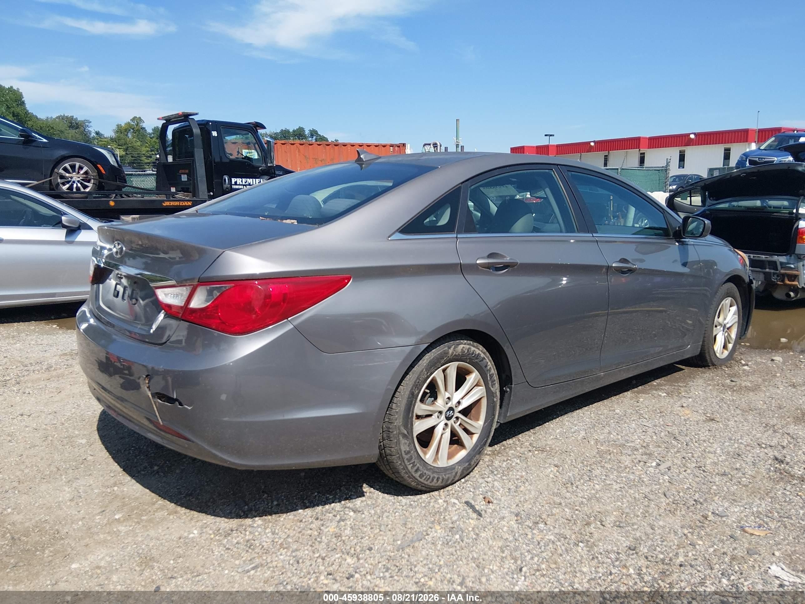 2013 Hyundai Sonata Gls Gray vin: 5NPEB4ACXDH655887