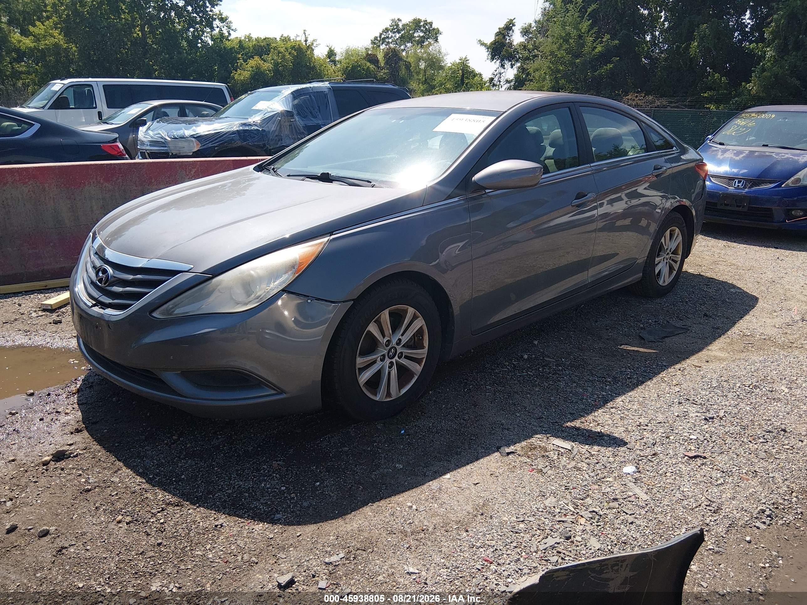 2013 Hyundai Sonata Gls Gray vin: 5NPEB4ACXDH655887