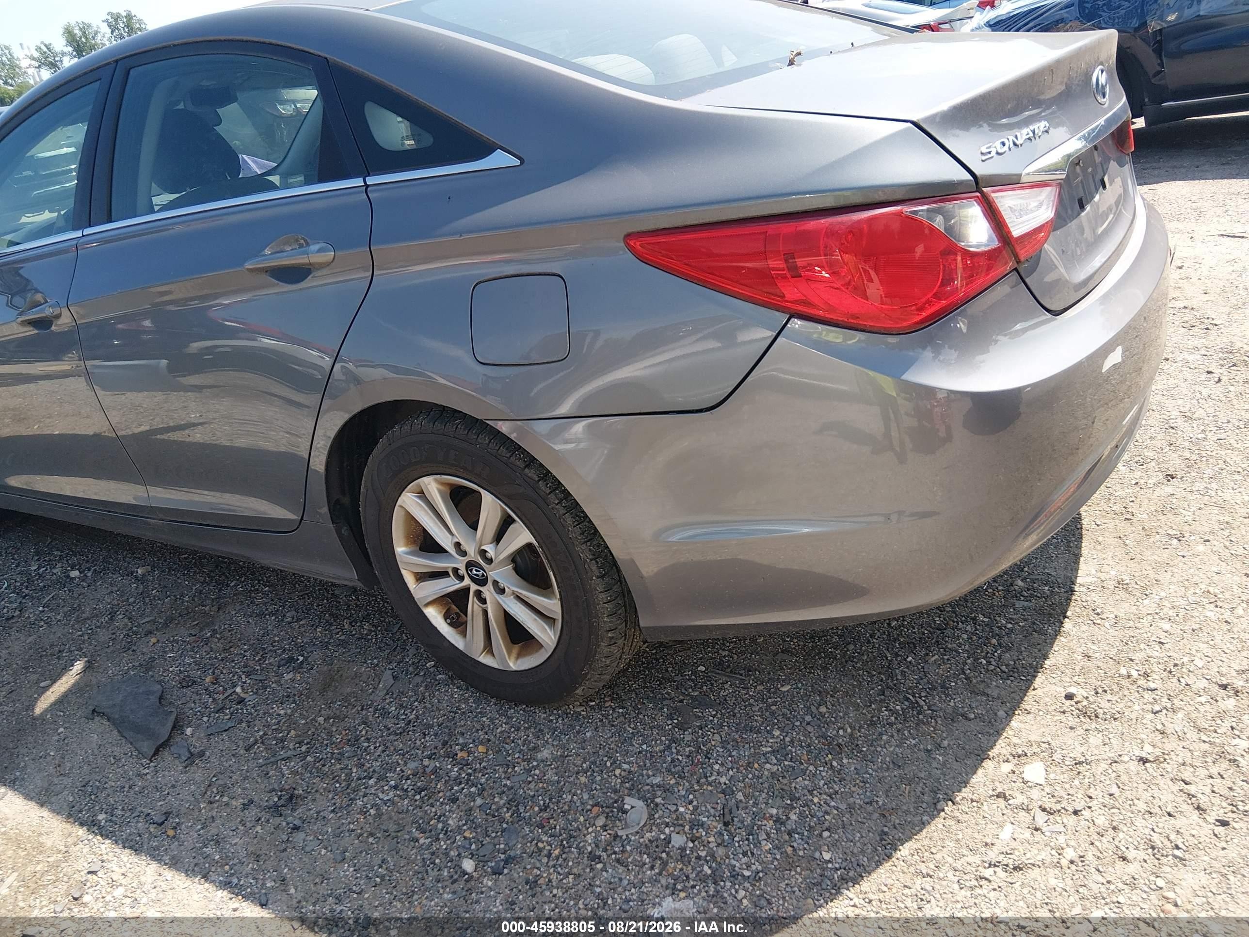 2013 Hyundai Sonata Gls Gray vin: 5NPEB4ACXDH655887