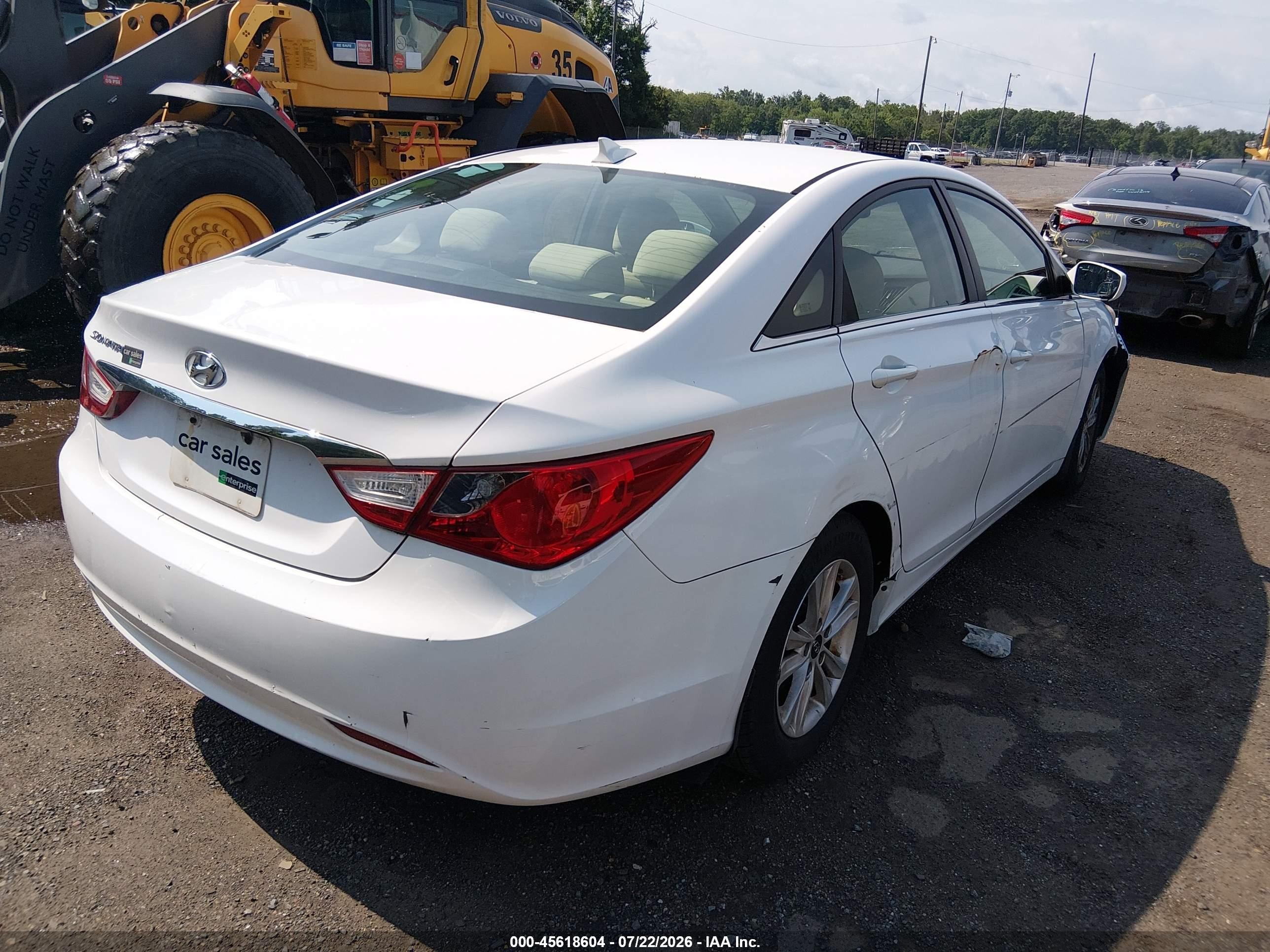 2013 Hyundai Sonata Gls White vin: 5NPEB4ACXDH659986