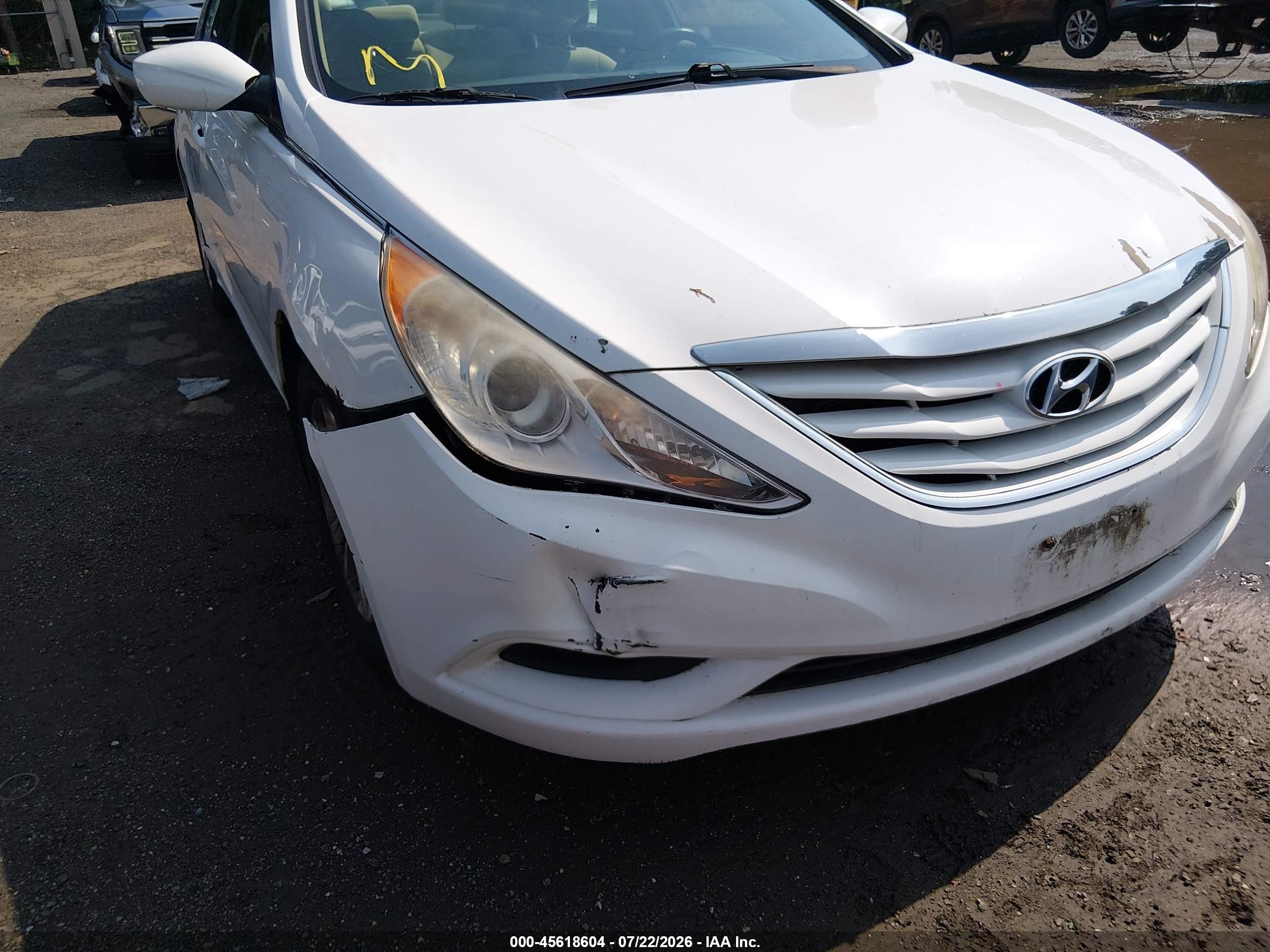 2013 Hyundai Sonata Gls White vin: 5NPEB4ACXDH659986