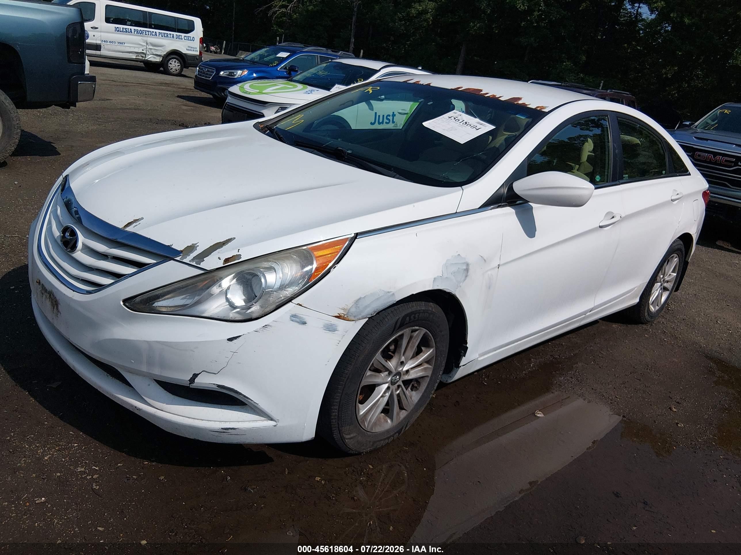 2013 Hyundai Sonata Gls White vin: 5NPEB4ACXDH659986