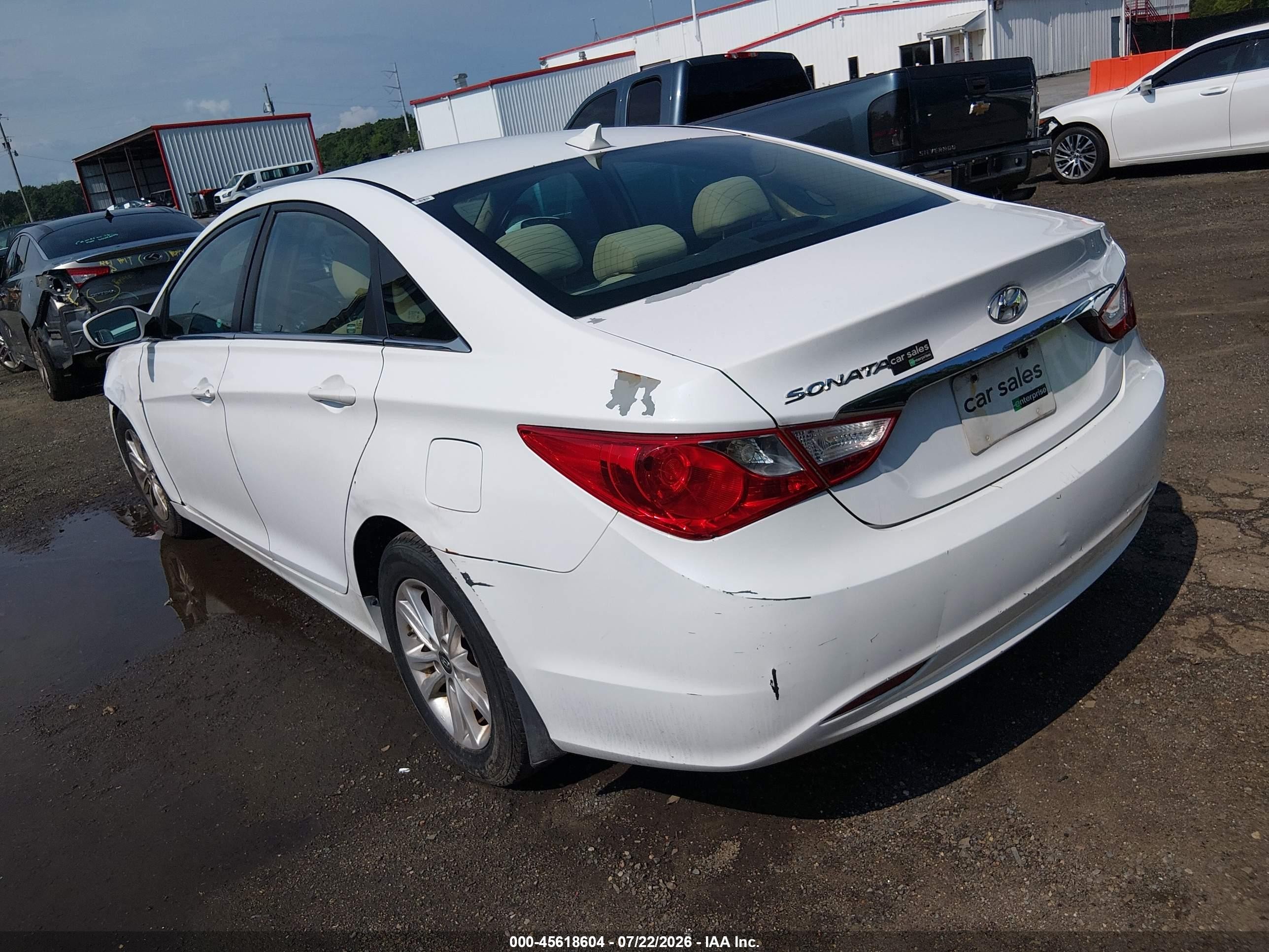 2013 Hyundai Sonata Gls White vin: 5NPEB4ACXDH659986