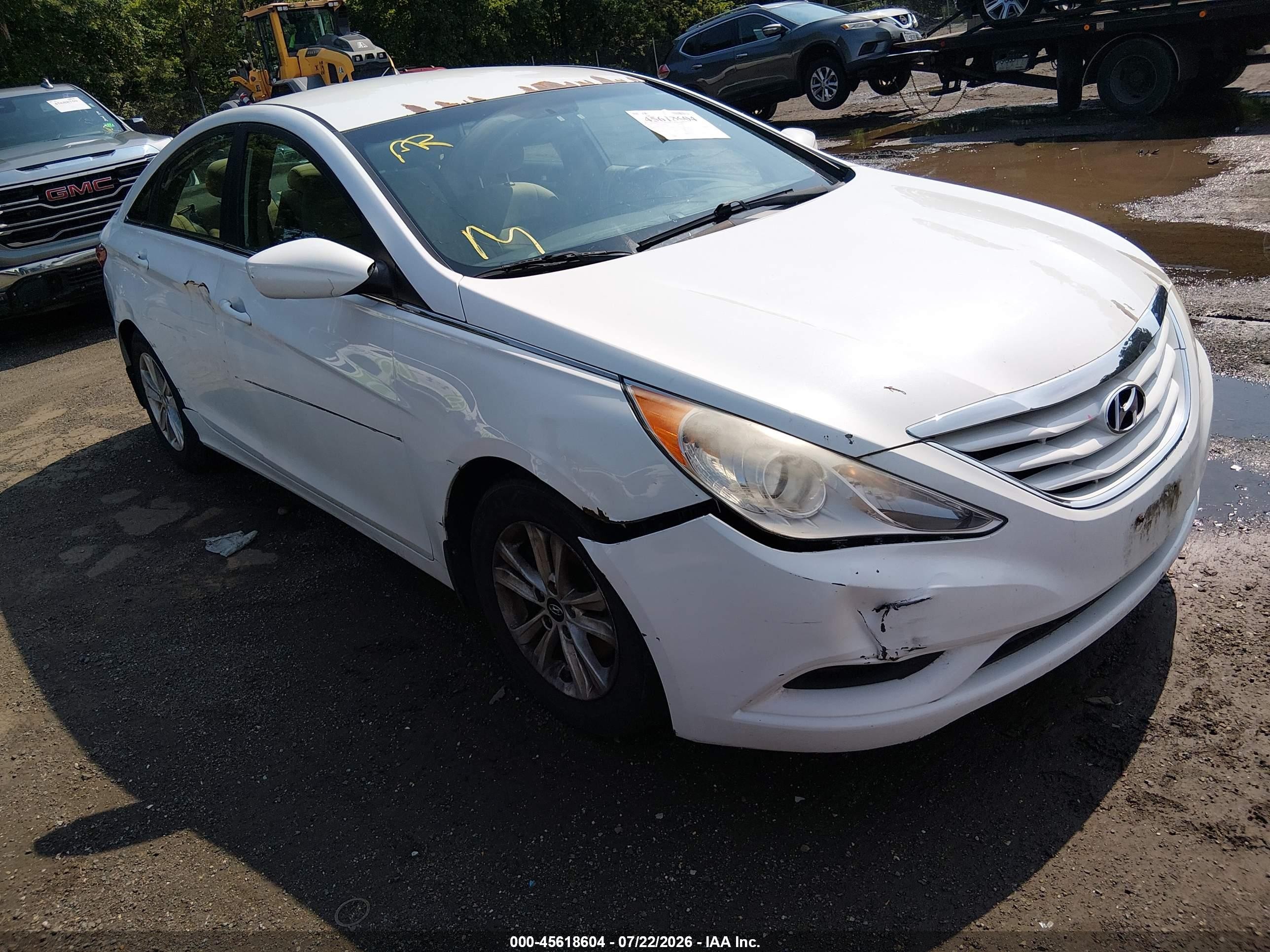 2013 Hyundai Sonata Gls White vin: 5NPEB4ACXDH659986