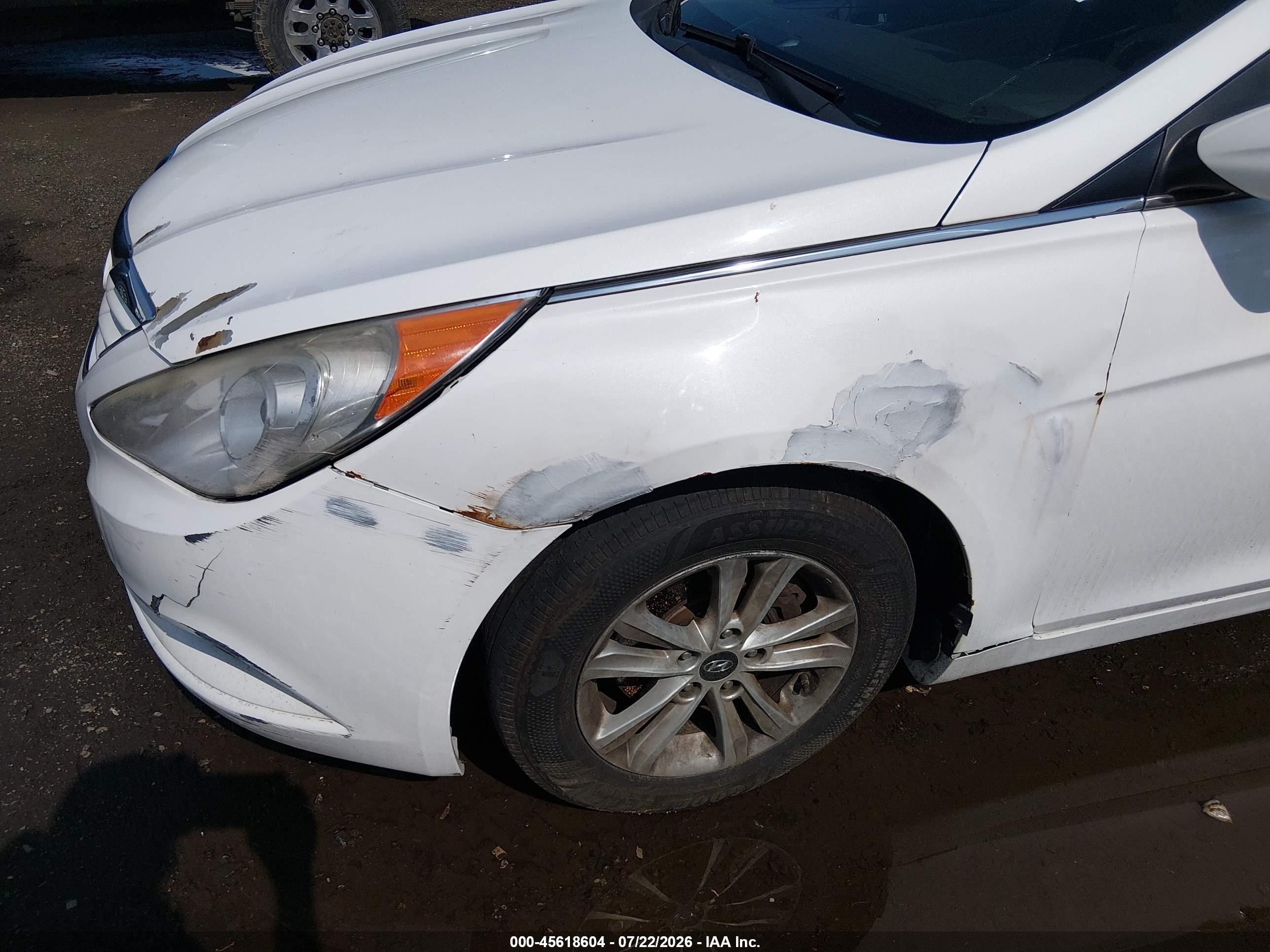 2013 Hyundai Sonata Gls White vin: 5NPEB4ACXDH659986