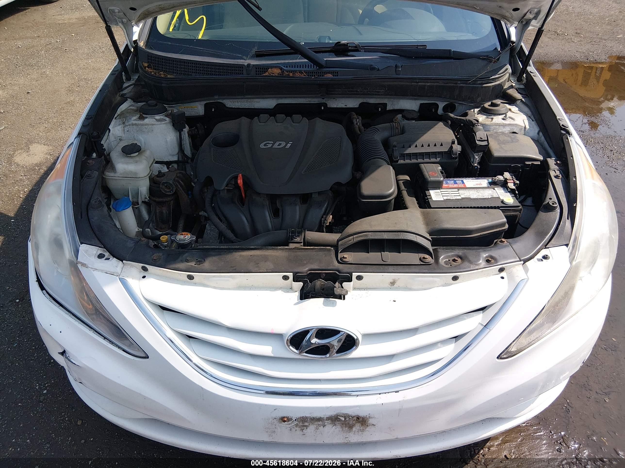 2013 Hyundai Sonata Gls White vin: 5NPEB4ACXDH659986