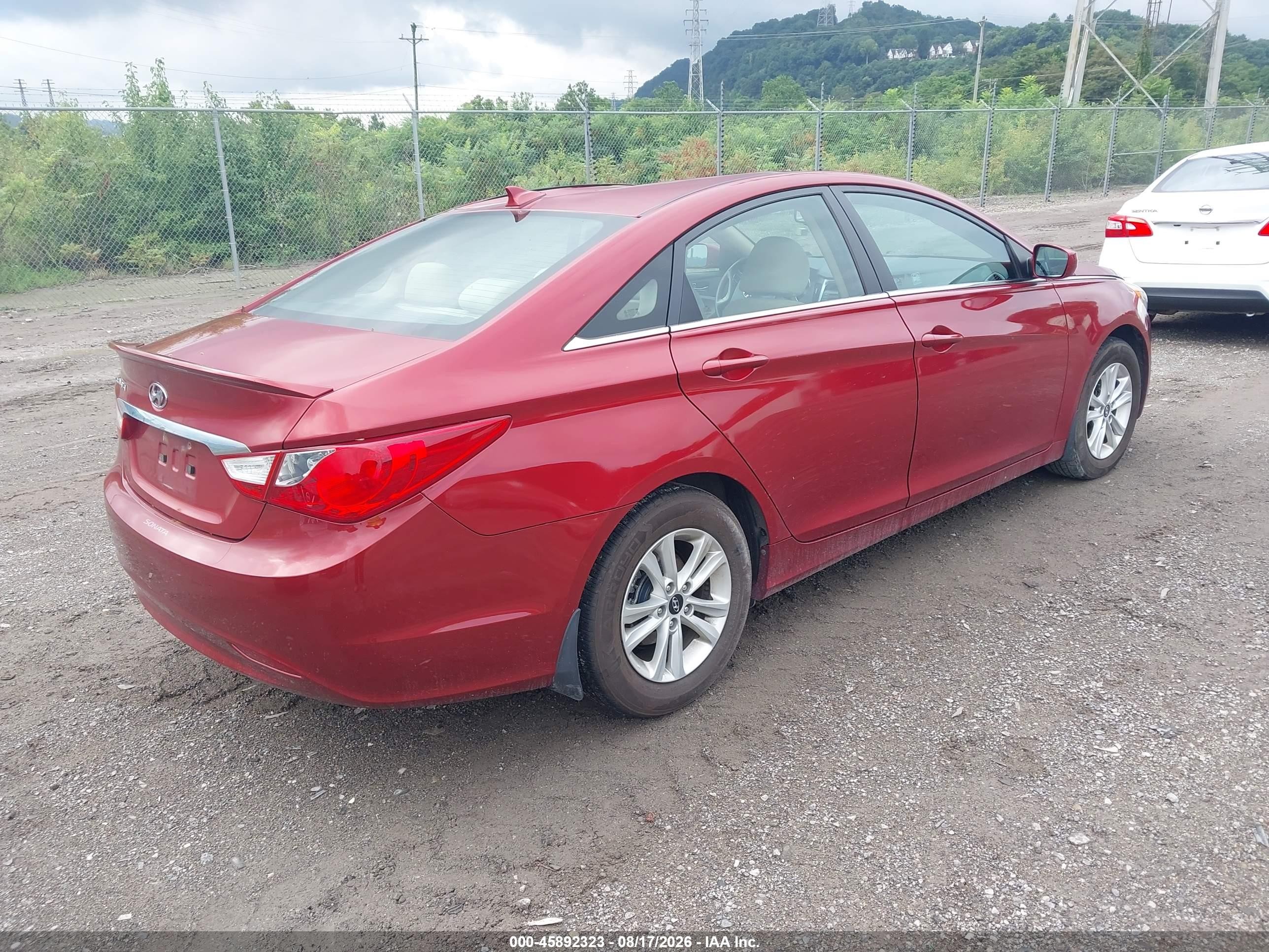 2013 Hyundai Sonata Gls Red vin: 5NPEB4ACXDH670938