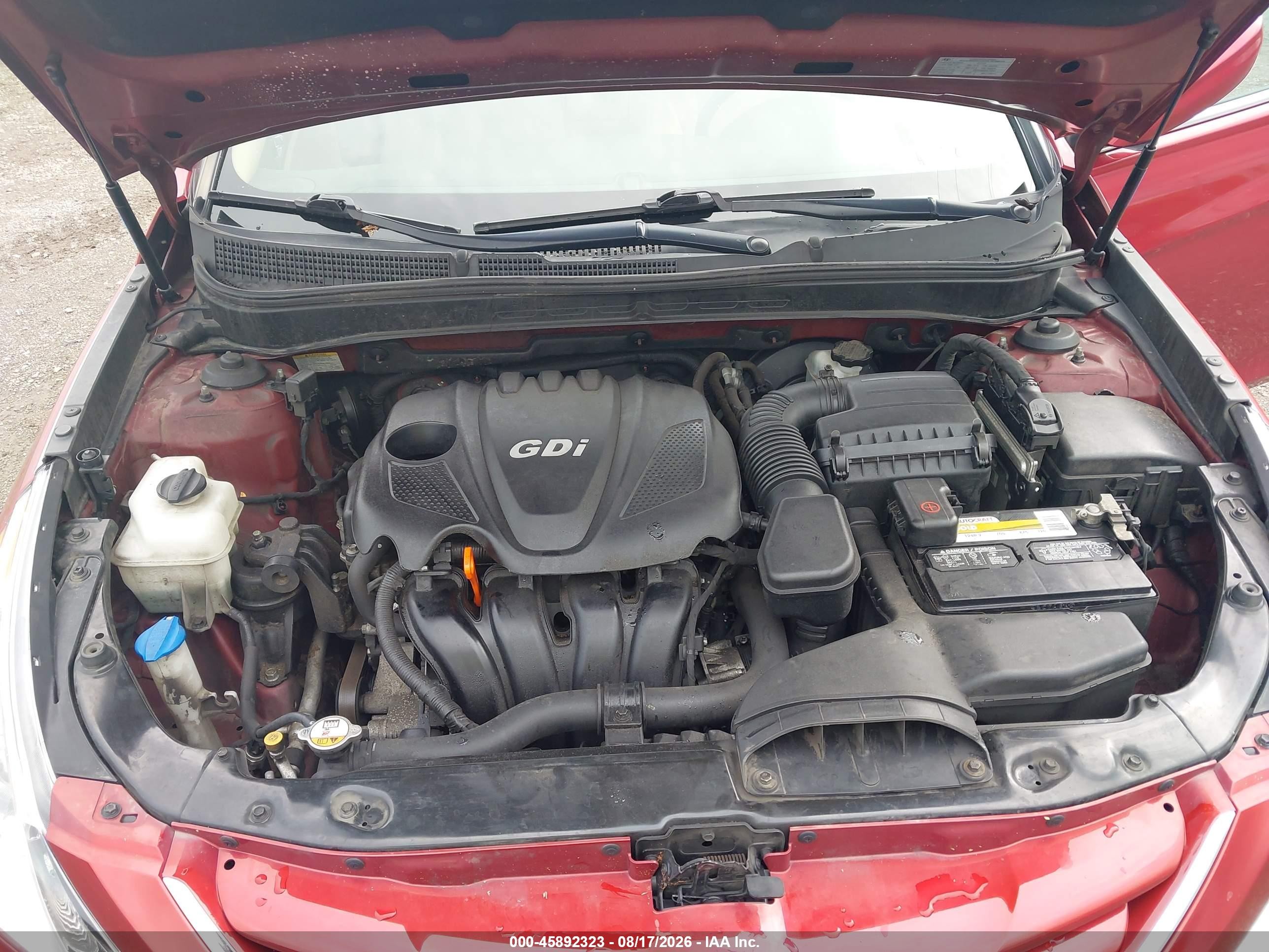 2013 Hyundai Sonata Gls Red vin: 5NPEB4ACXDH670938
