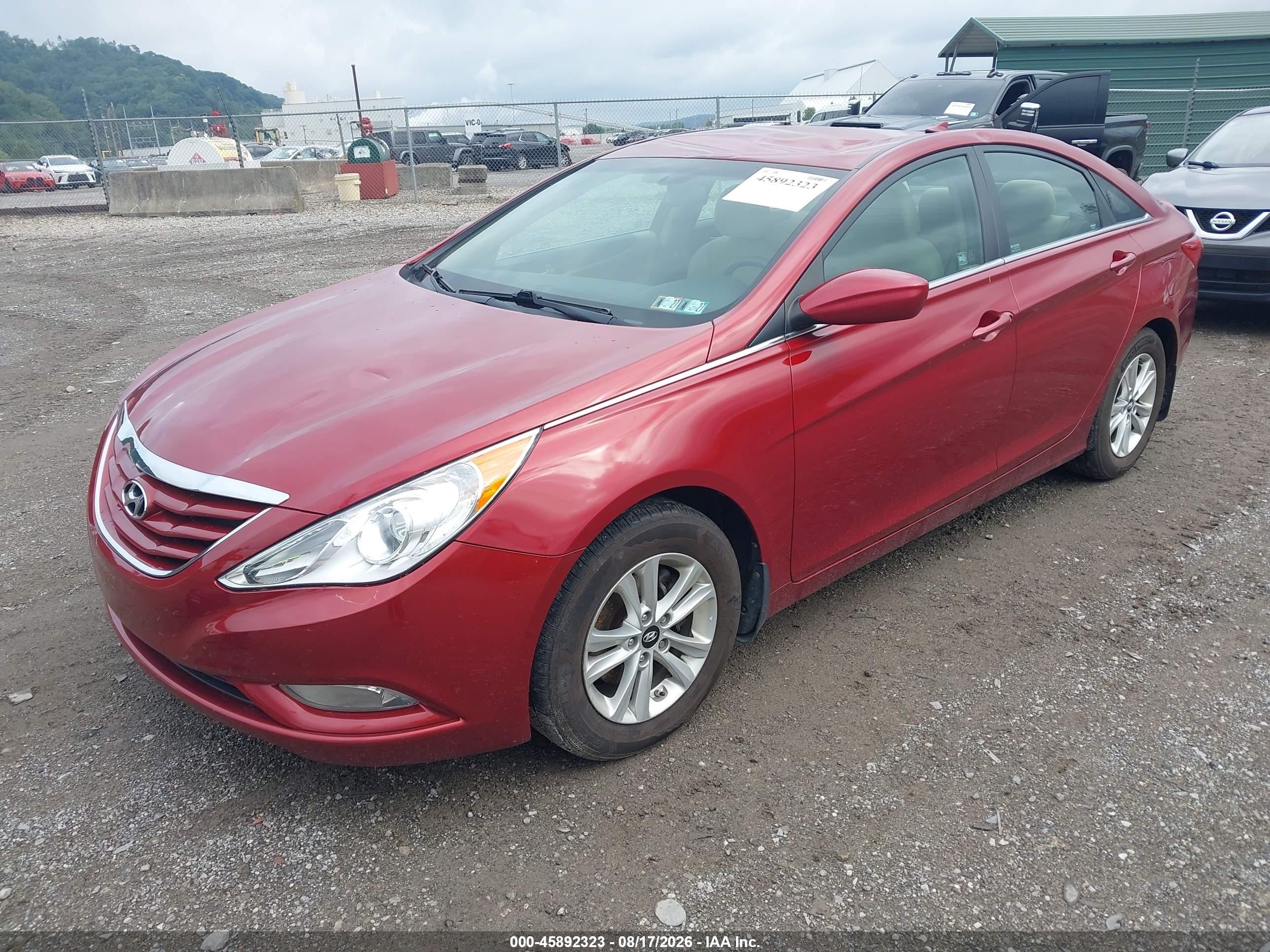 2013 Hyundai Sonata Gls Red vin: 5NPEB4ACXDH670938