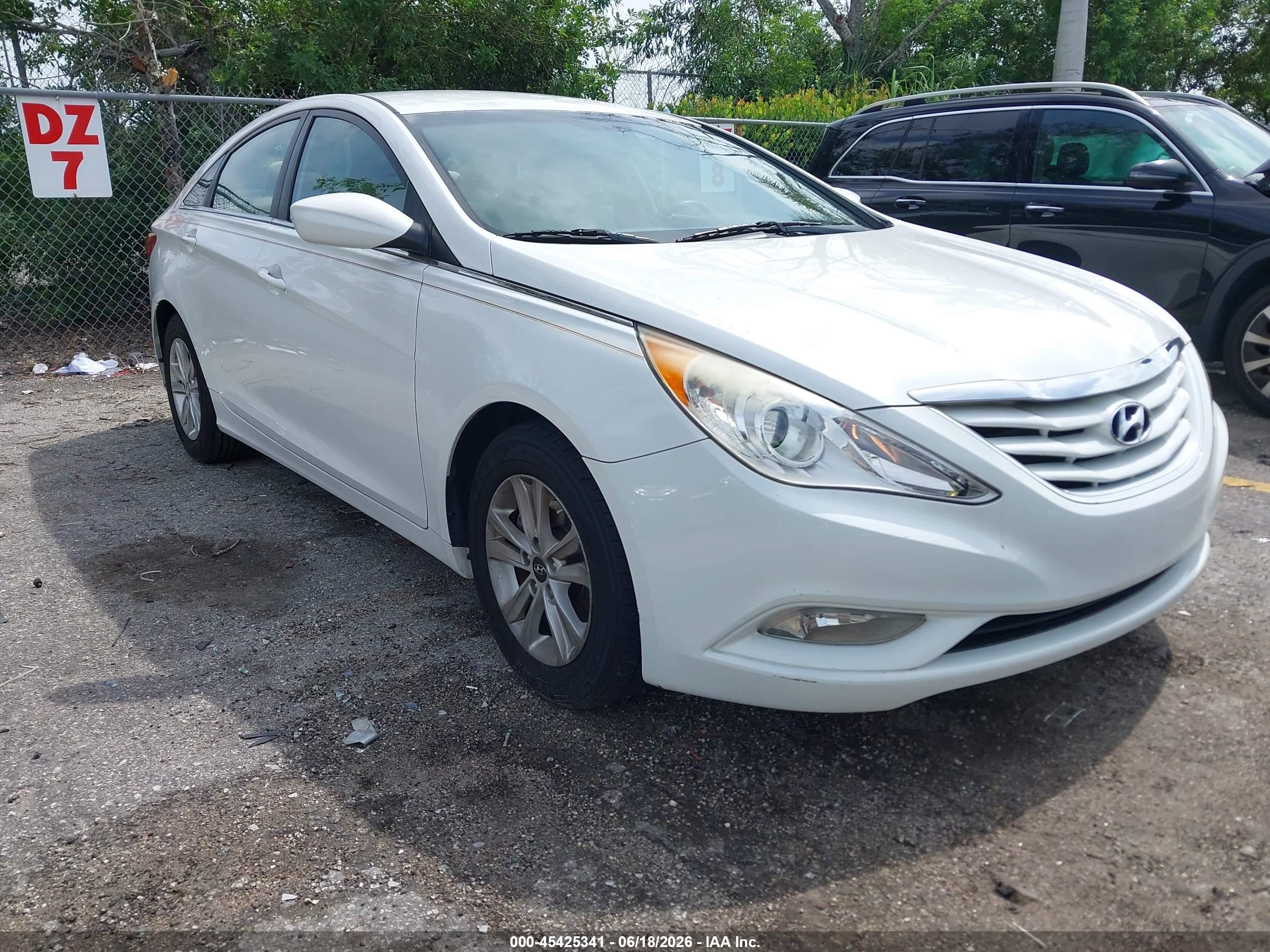 2013 Hyundai Sonata Gls White vin: 5NPEB4ACXDH702318