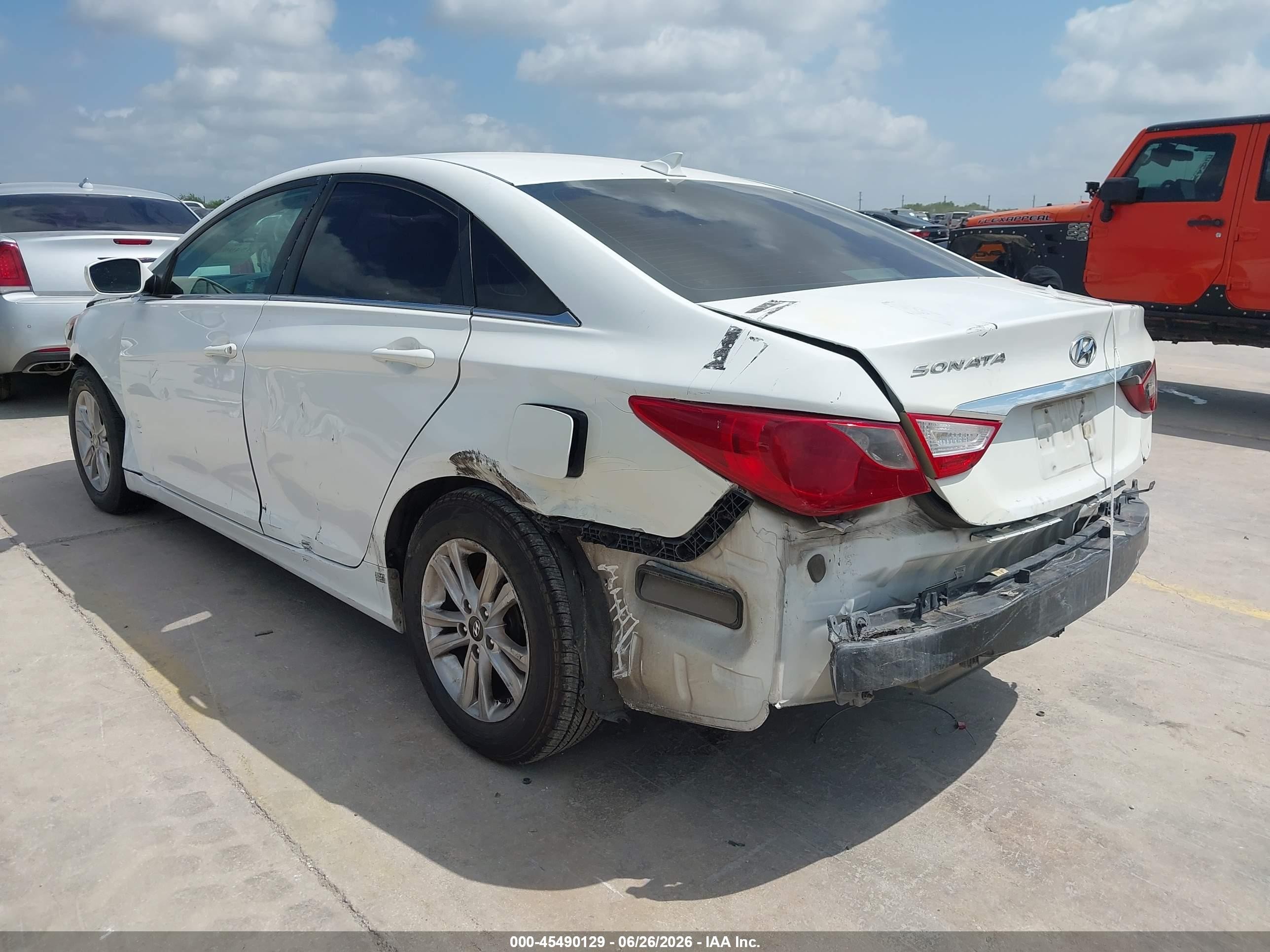2013 Hyundai Sonata Gls White vin: 5NPEB4ACXDH734279