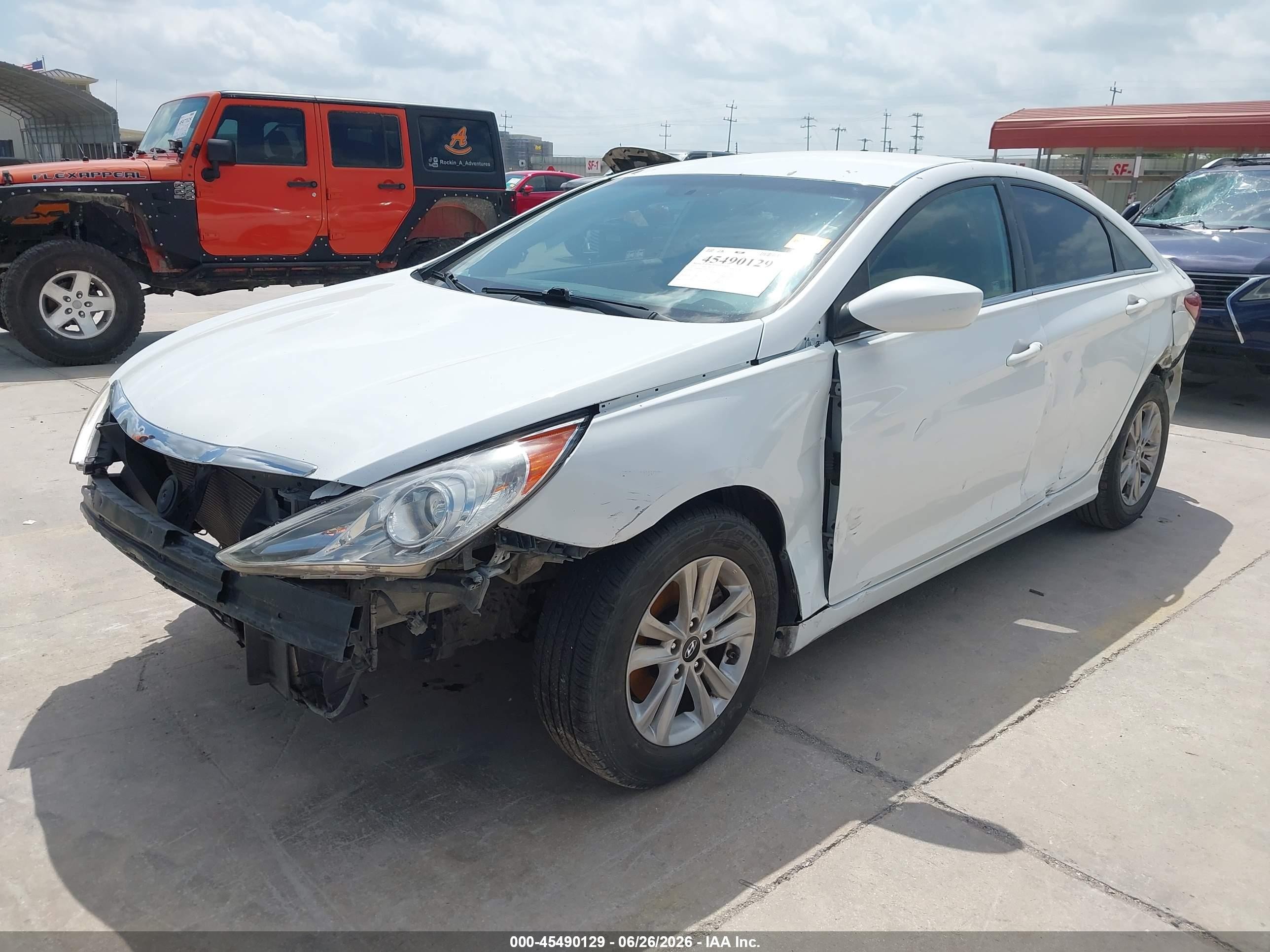 2013 Hyundai Sonata Gls White vin: 5NPEB4ACXDH734279
