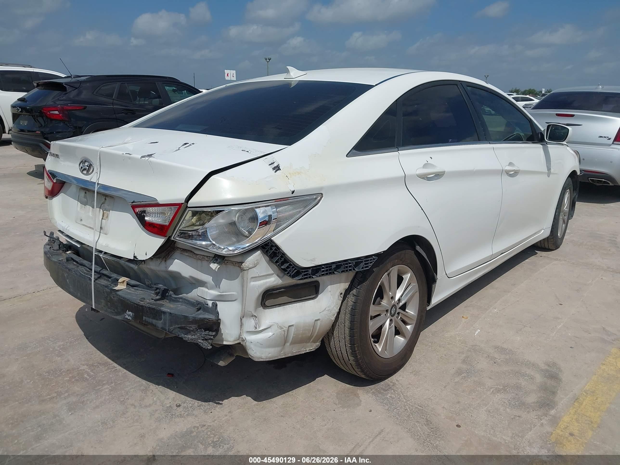 2013 Hyundai Sonata Gls White vin: 5NPEB4ACXDH734279