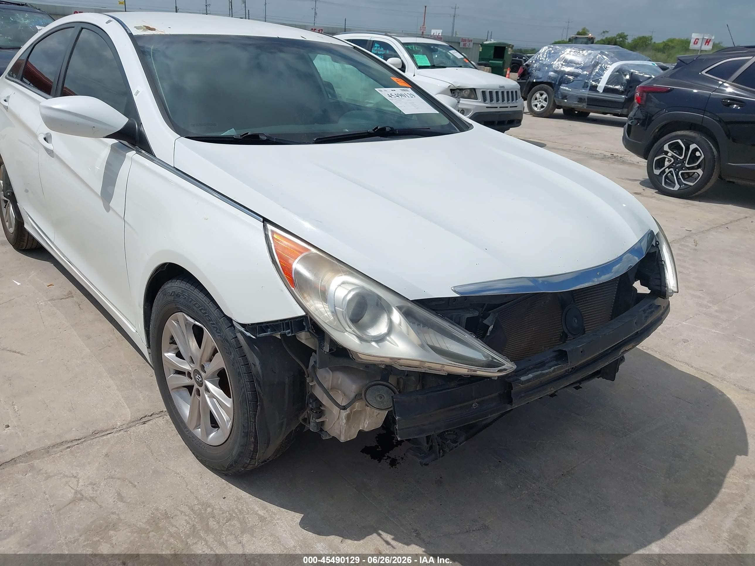 2013 Hyundai Sonata Gls White vin: 5NPEB4ACXDH734279