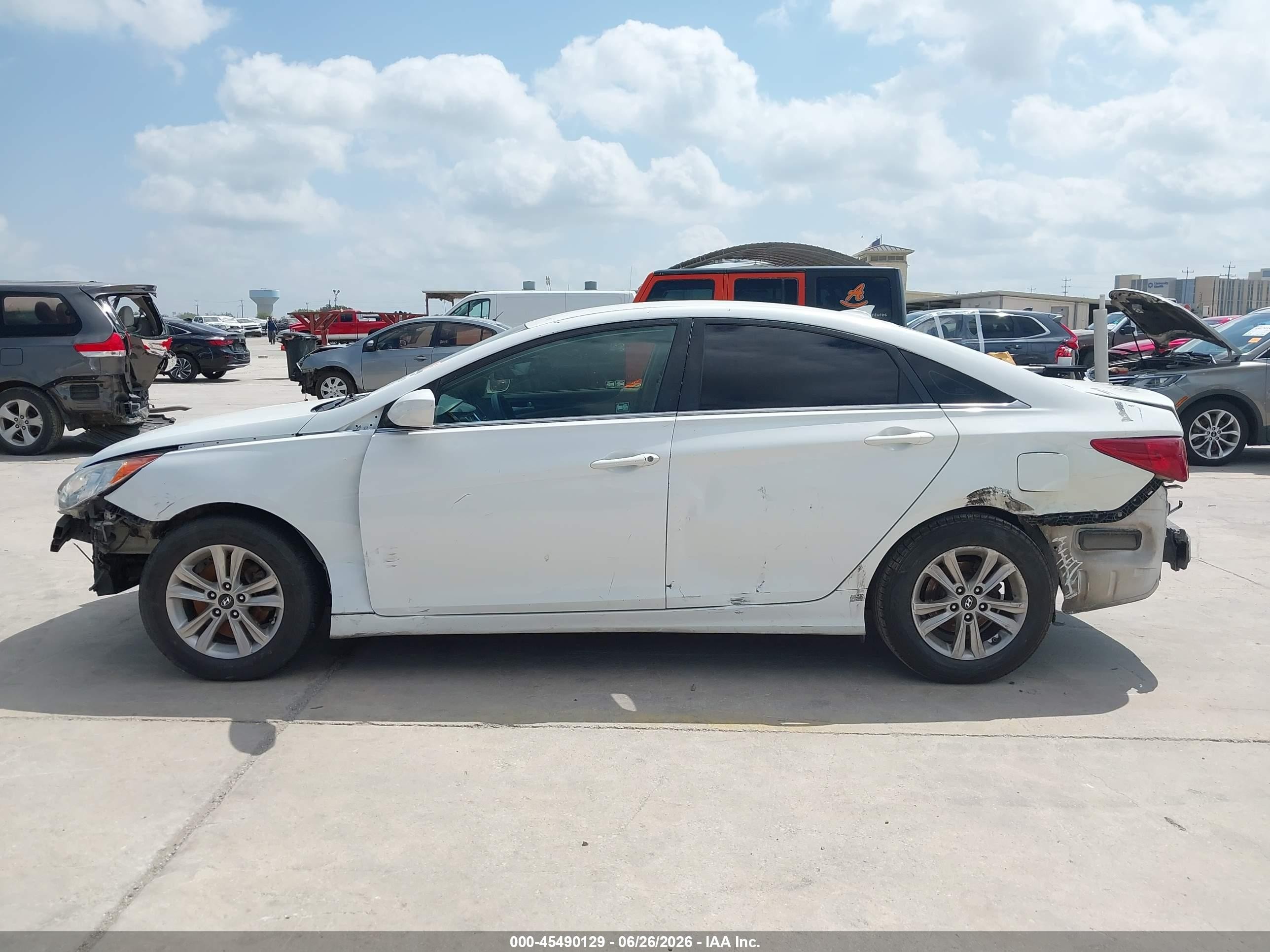 2013 Hyundai Sonata Gls White vin: 5NPEB4ACXDH734279