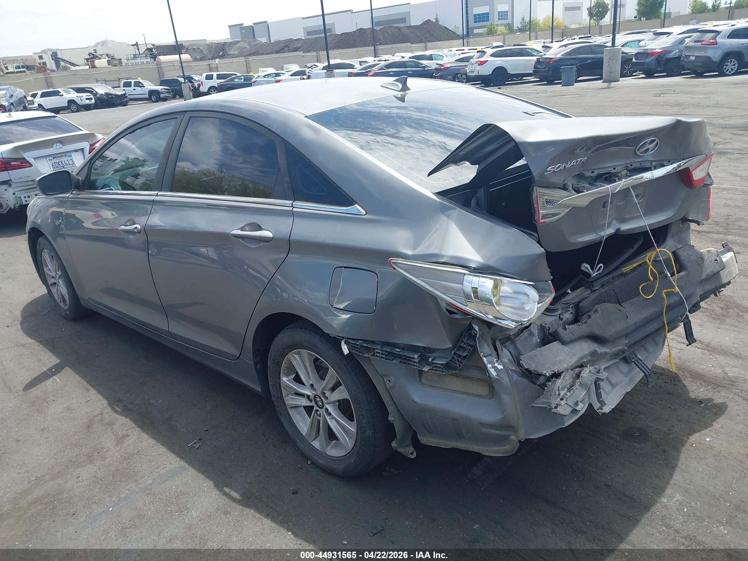 2013 Hyundai Sonata Gls Gray vin: 5NPEB4ACXDH786947