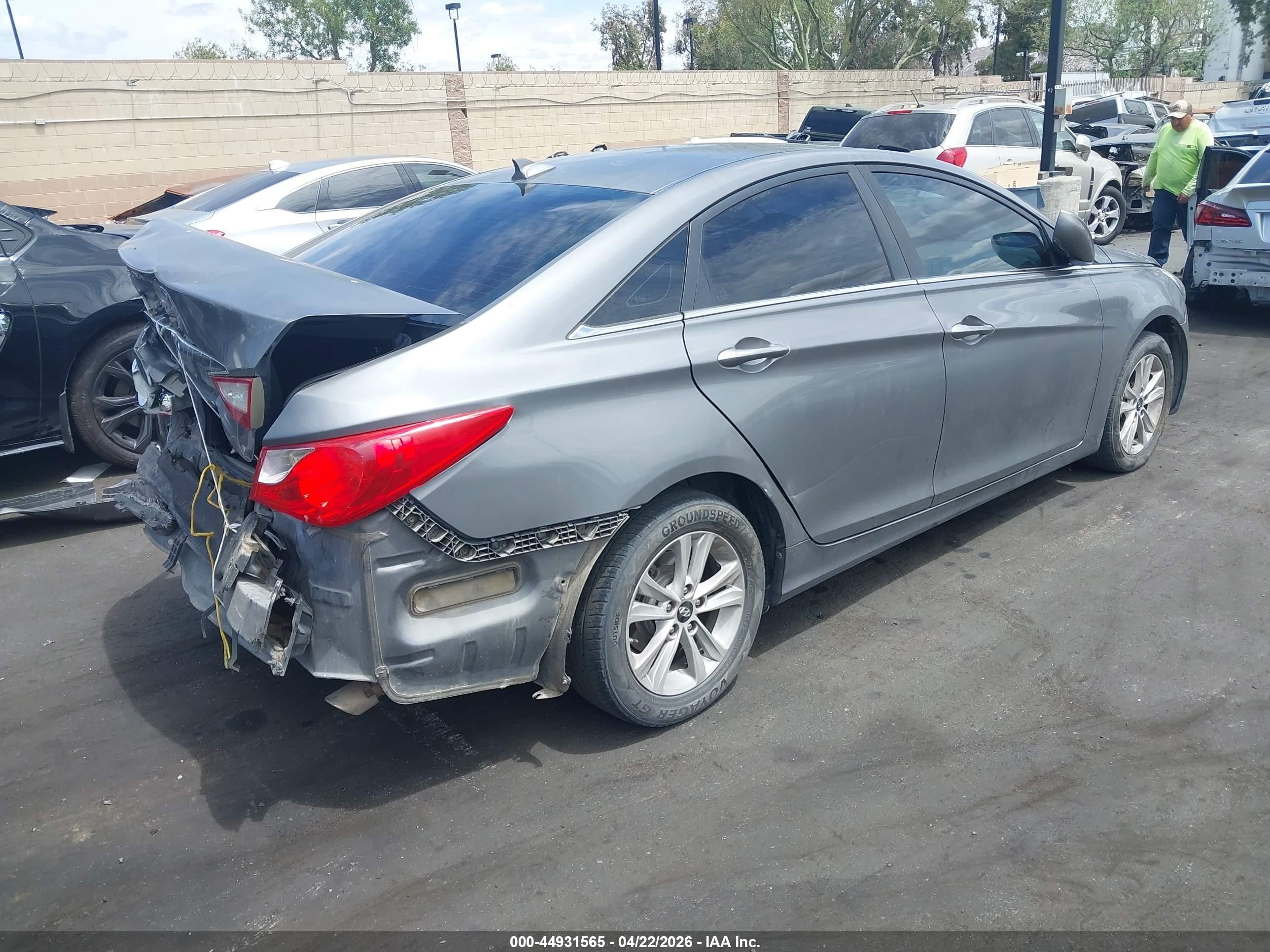 2013 Hyundai Sonata Gls Gray vin: 5NPEB4ACXDH786947