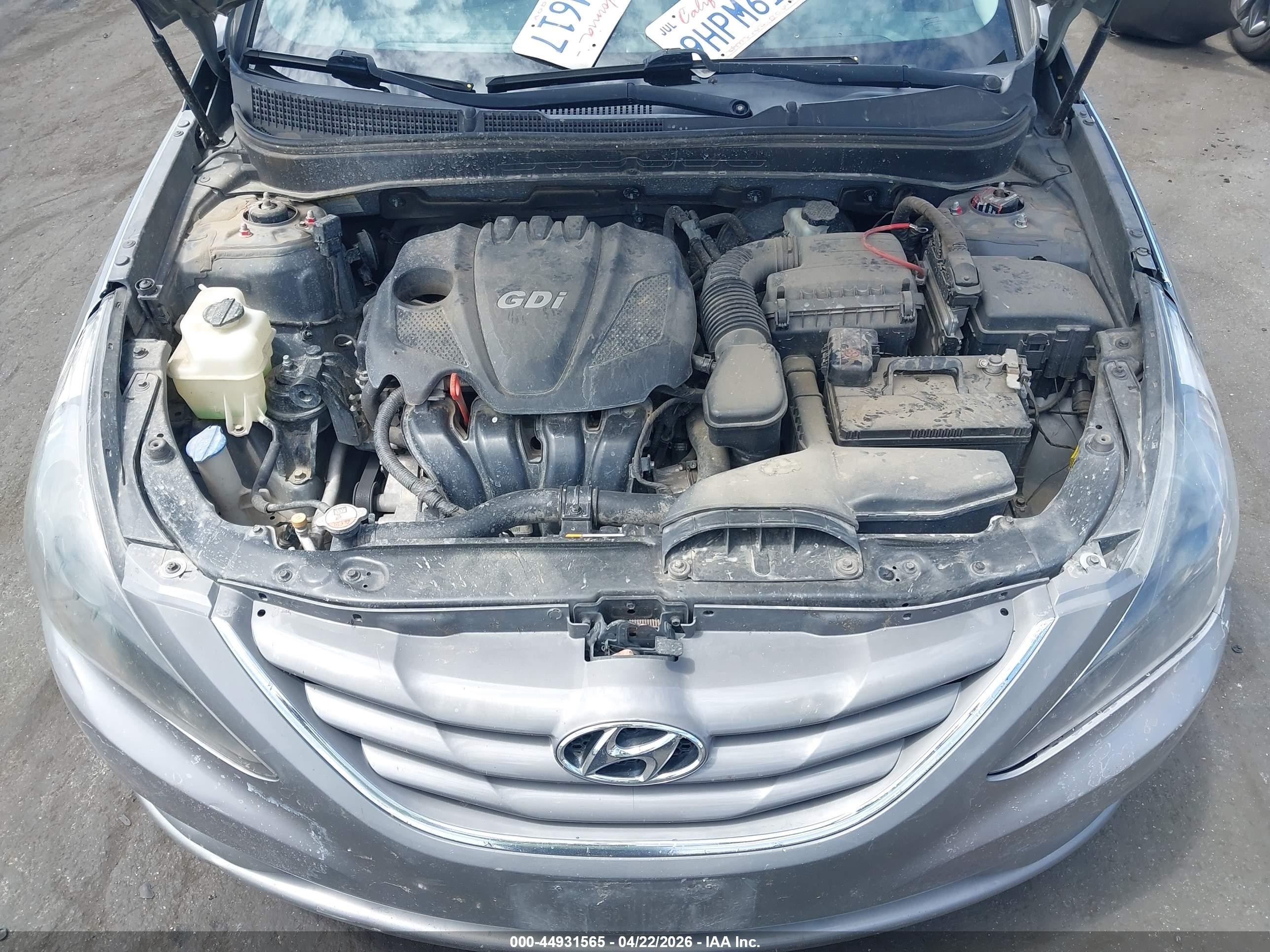 2013 Hyundai Sonata Gls Gray vin: 5NPEB4ACXDH786947