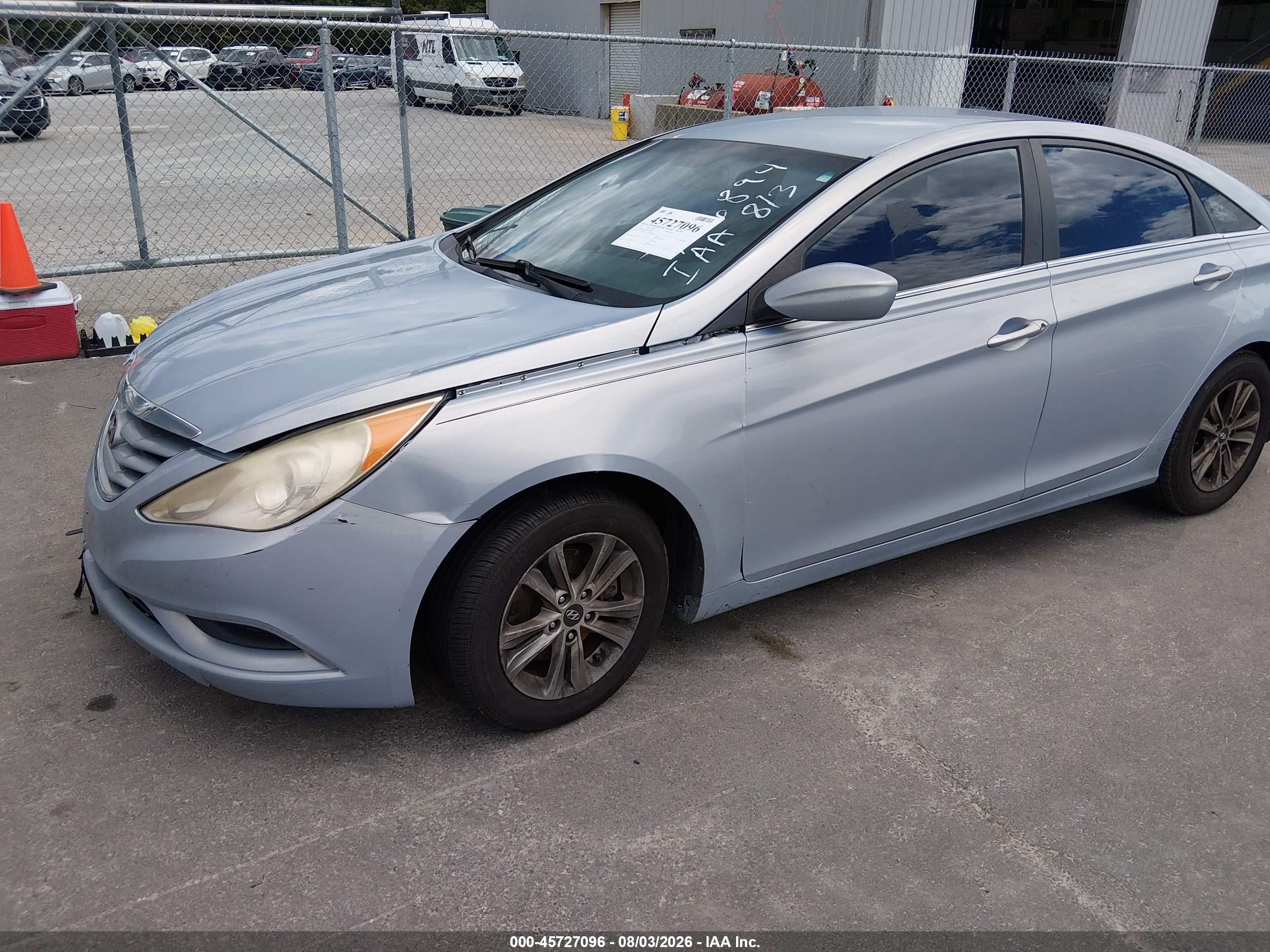 2013 Hyundai Sonata Gls Light Blue vin: 5NPEB4ACXDH796894