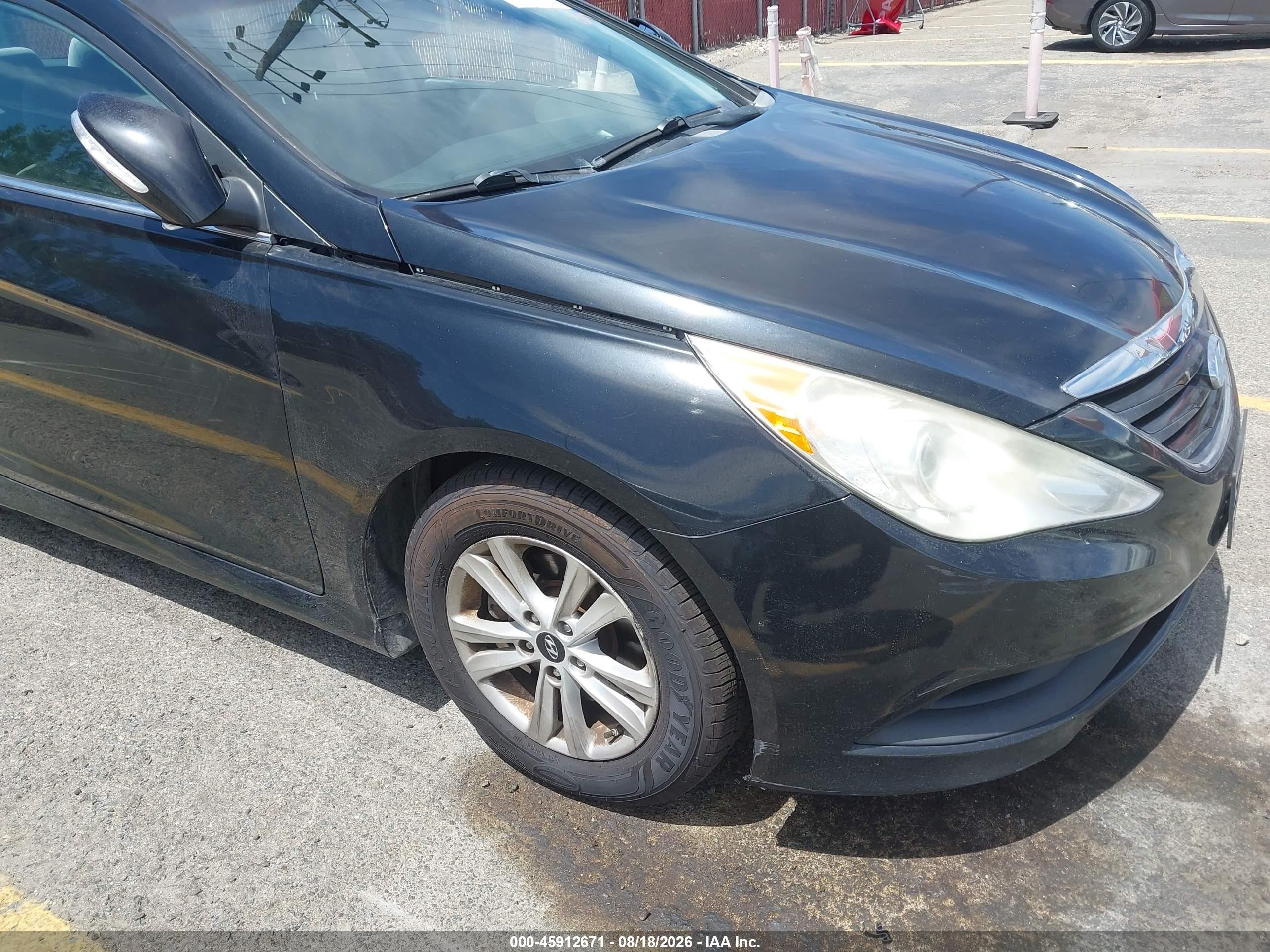 2014 Hyundai Sonata Gls Black vin: 5NPEB4ACXEH827353