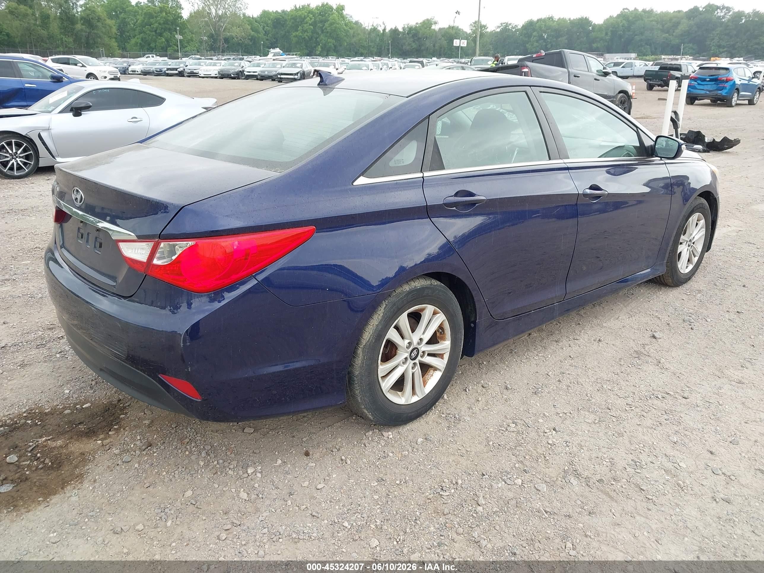 2014 Hyundai Sonata Gls Blue vin: 5NPEB4ACXEH830785