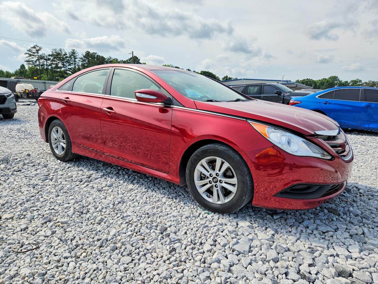 2014 Hyundai Sonata Gls Red vin: 5NPEB4ACXEH832956