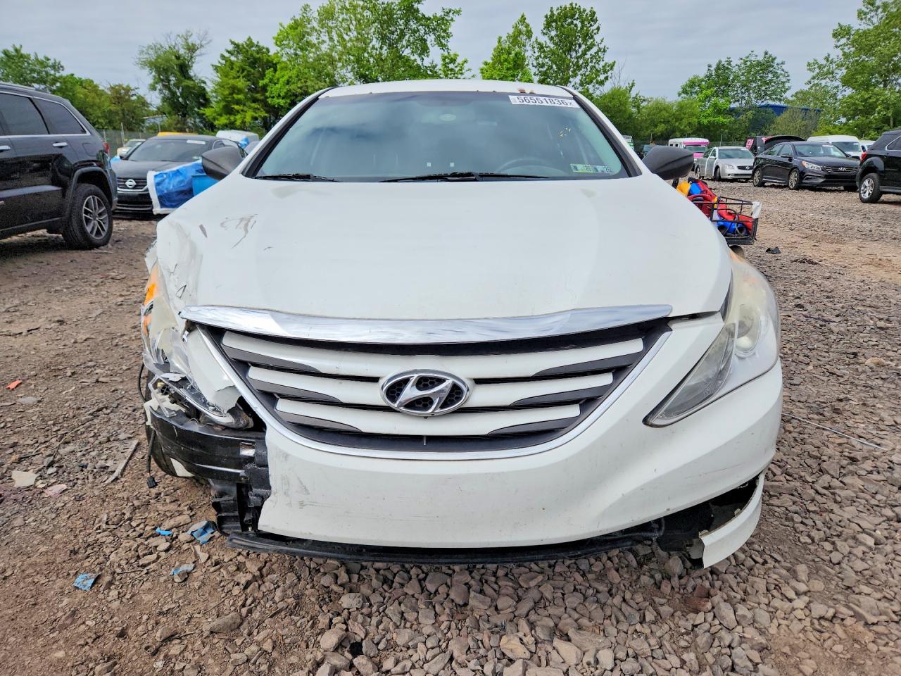 2014 Hyundai Sonata Gls White vin: 5NPEB4ACXEH837414