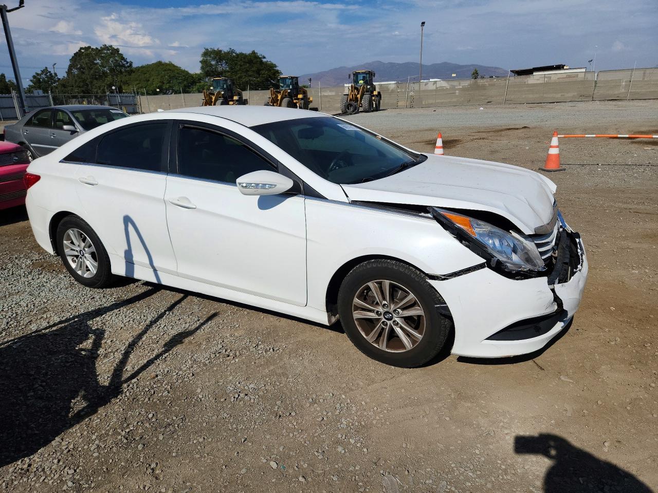 2014 Hyundai Sonata Gls White vin: 5NPEB4ACXEH844413