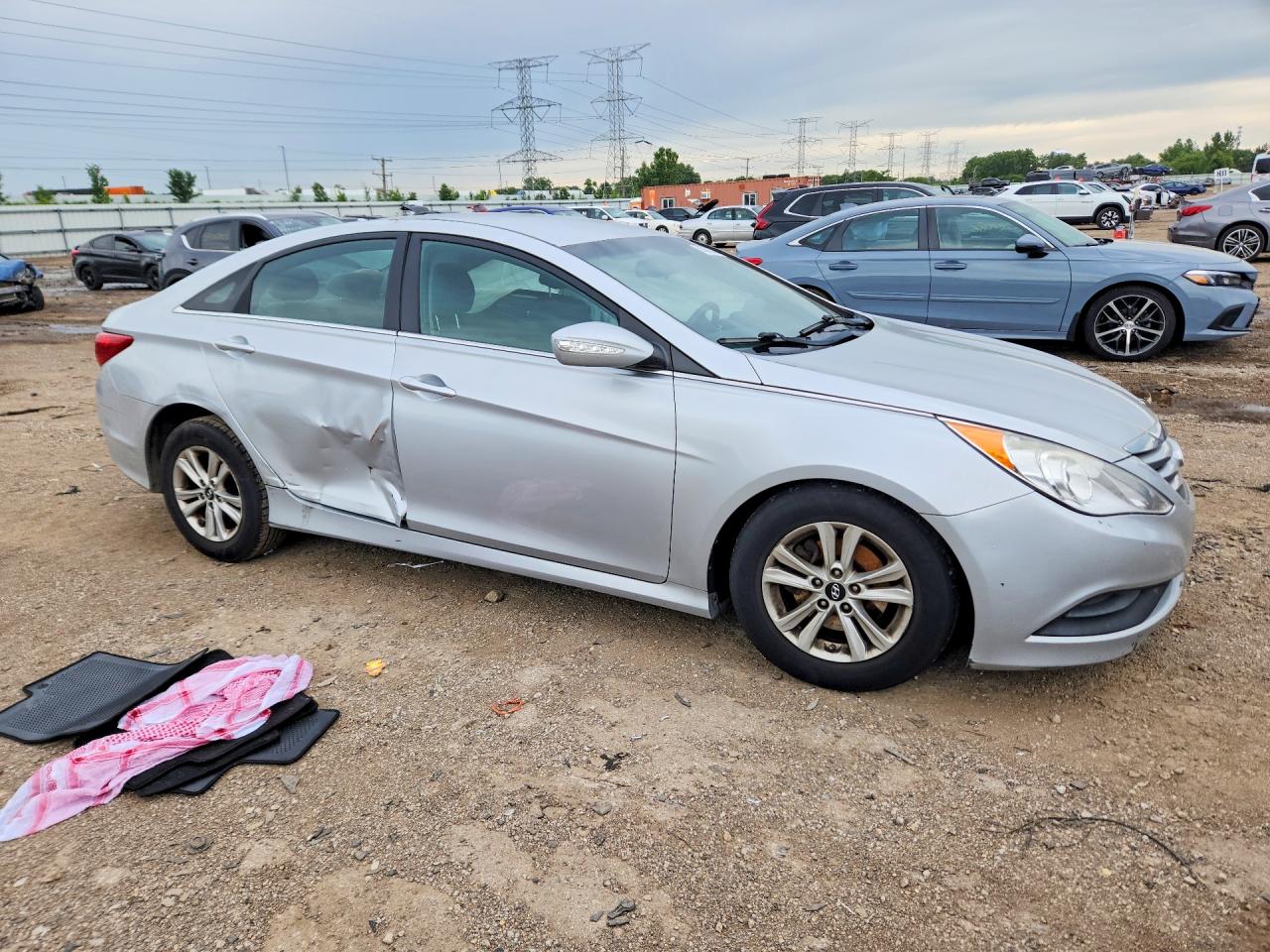 2014 Hyundai Sonata Gls Silver vin: 5NPEB4ACXEH854679