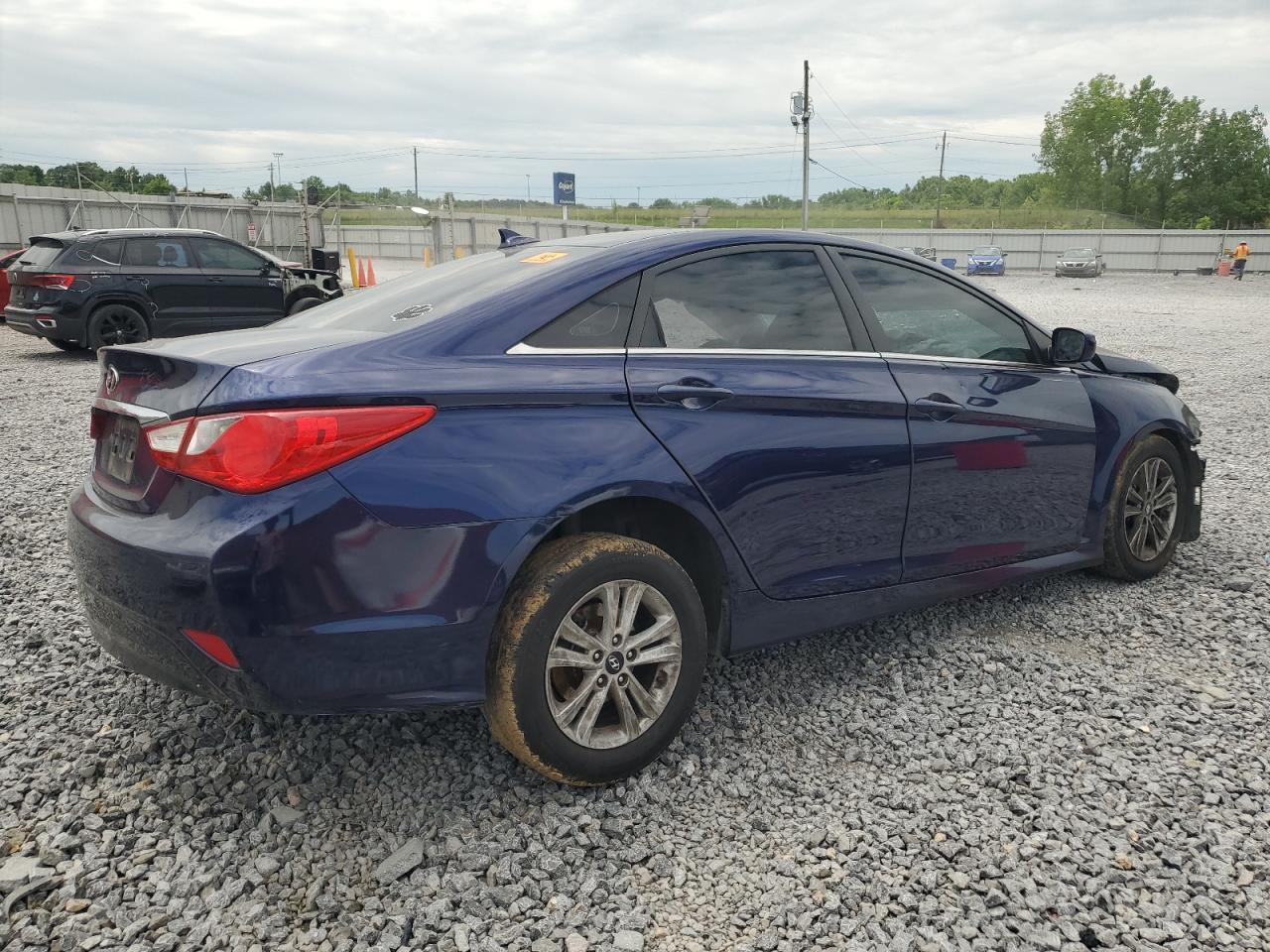 2014 Hyundai Sonata Gls Blue vin: 5NPEB4ACXEH859834