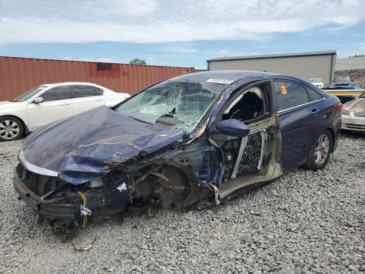 2014 Hyundai Sonata Gls Blue vin: 5NPEB4ACXEH859834