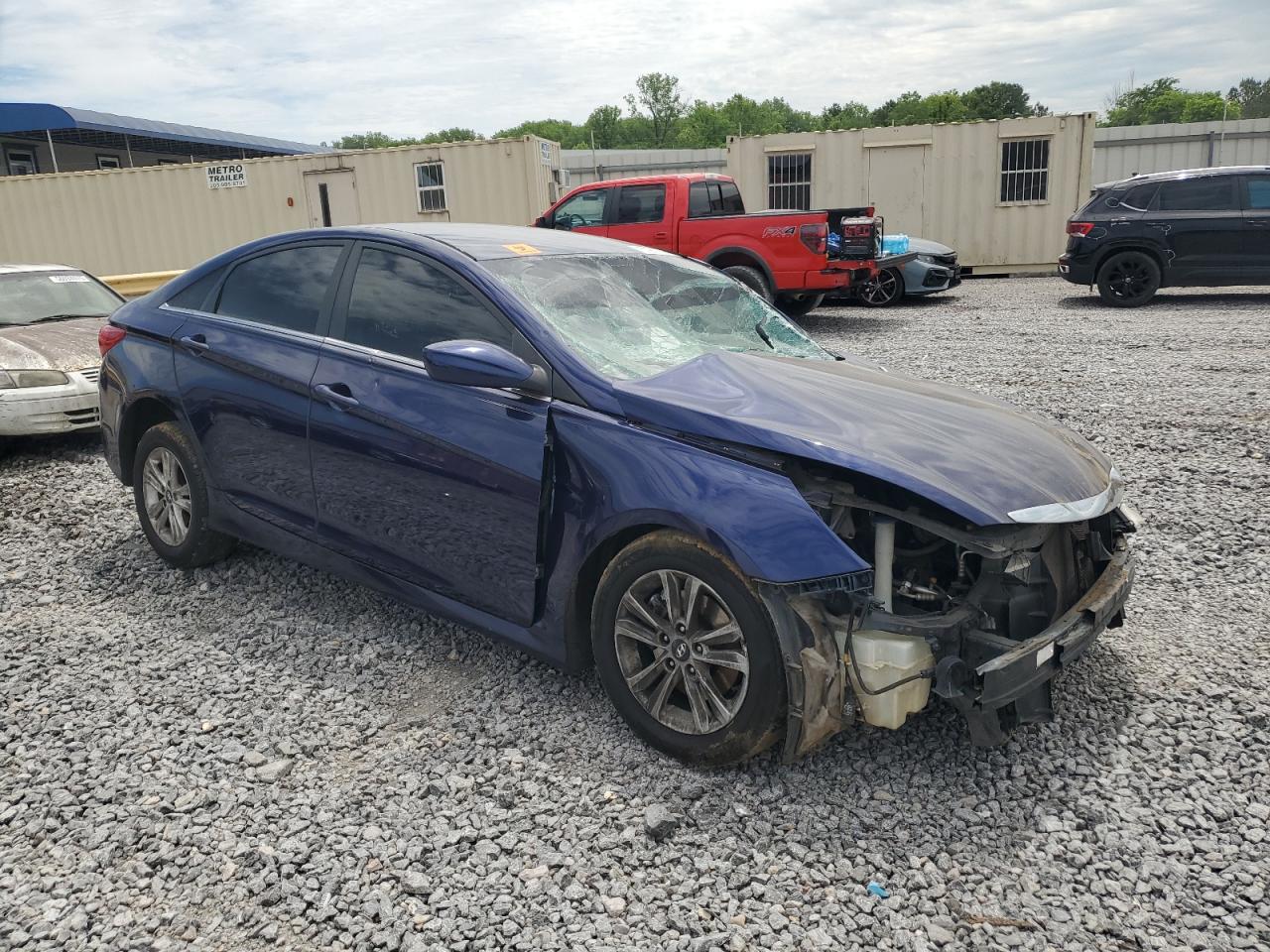 2014 Hyundai Sonata Gls Blue vin: 5NPEB4ACXEH859834