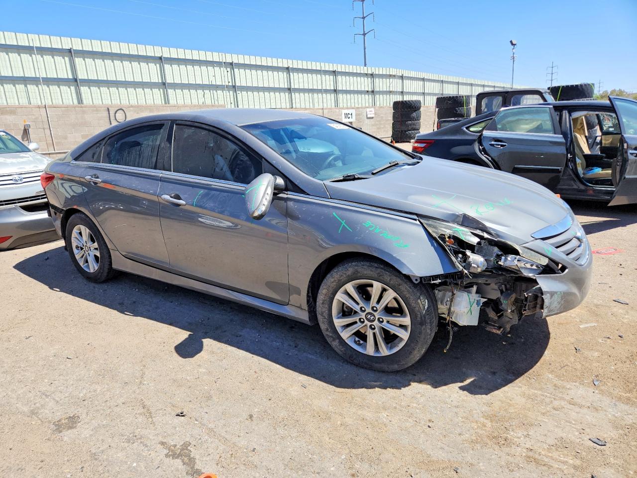 2014 Hyundai Sonata Gls Silver vin: 5NPEB4ACXEH860224