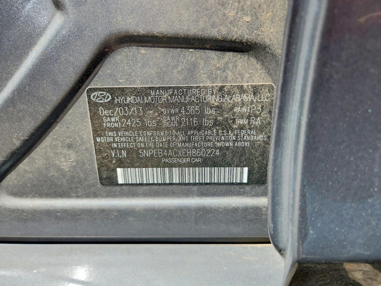2014 Hyundai Sonata Gls Silver vin: 5NPEB4ACXEH860224