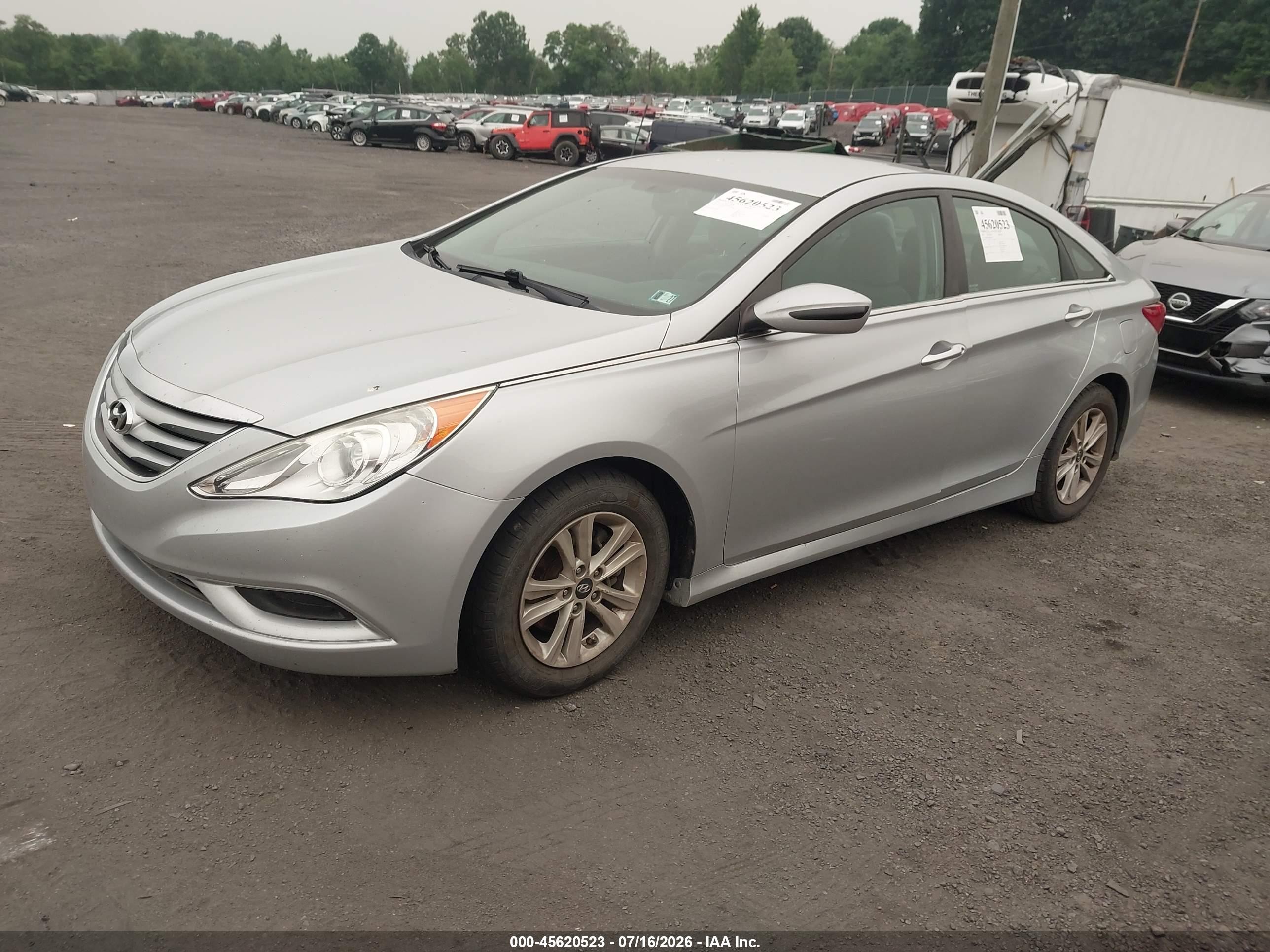 2014 Hyundai Sonata Gls Silver vin: 5NPEB4ACXEH868758