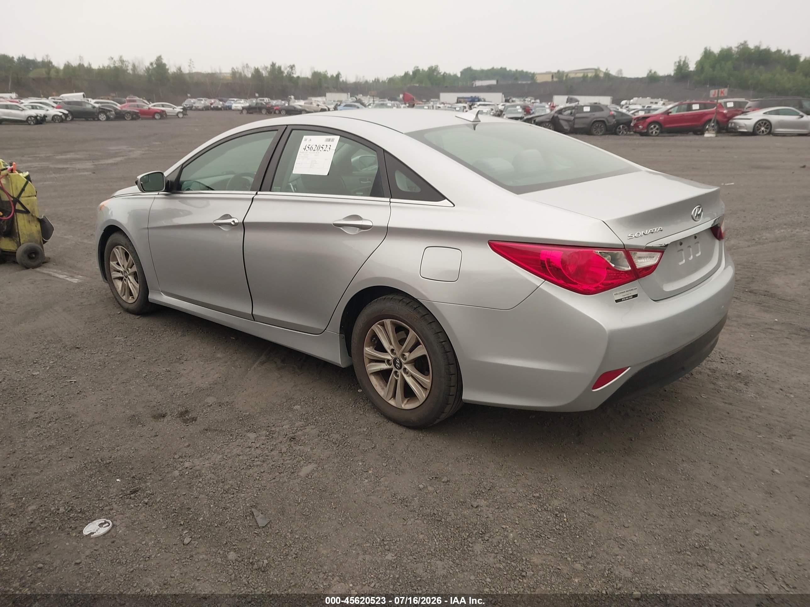 2014 Hyundai Sonata Gls Silver vin: 5NPEB4ACXEH868758