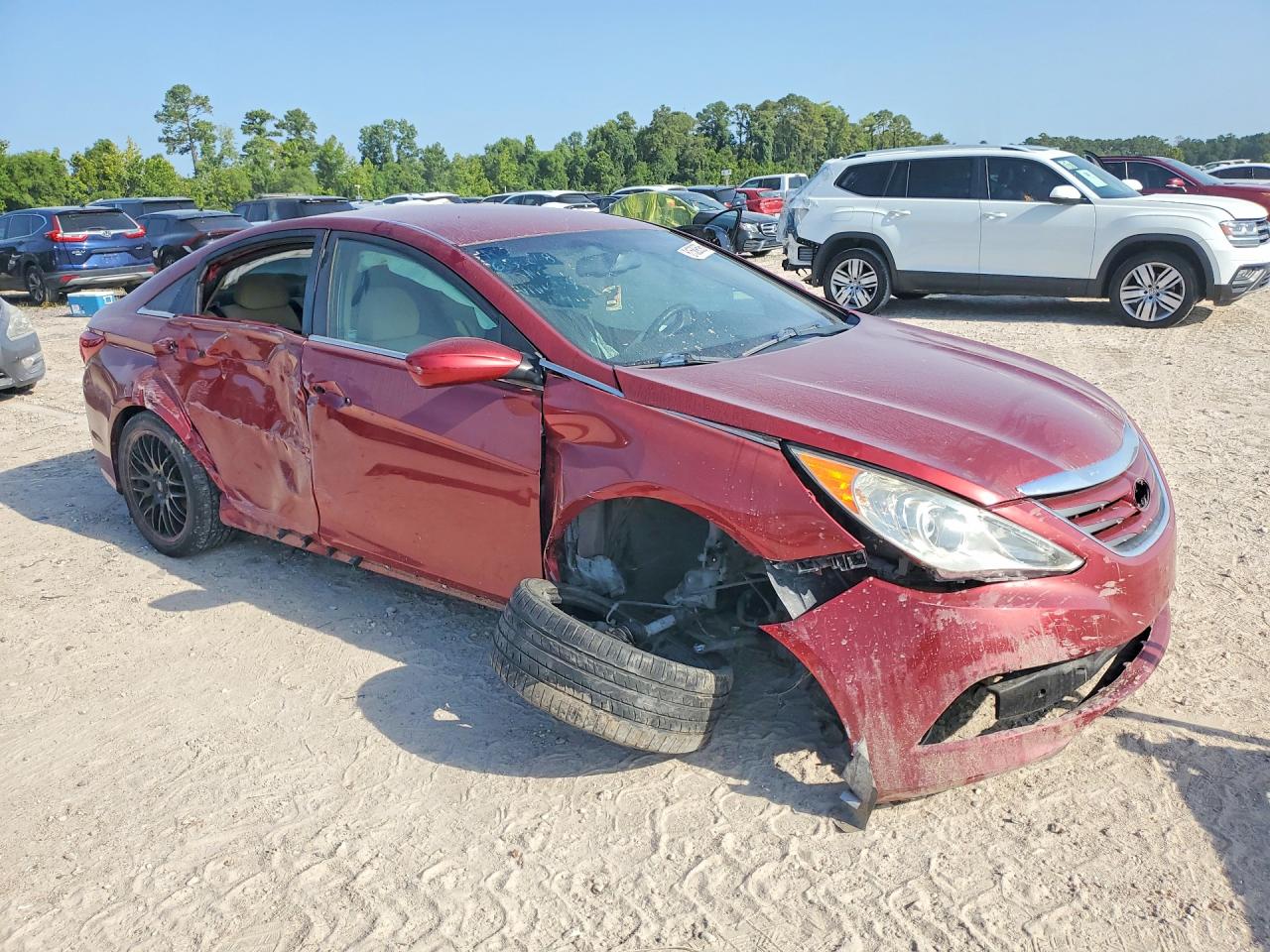 2014 Hyundai Sonata Gls Красный vin: 5NPEB4ACXEH876374