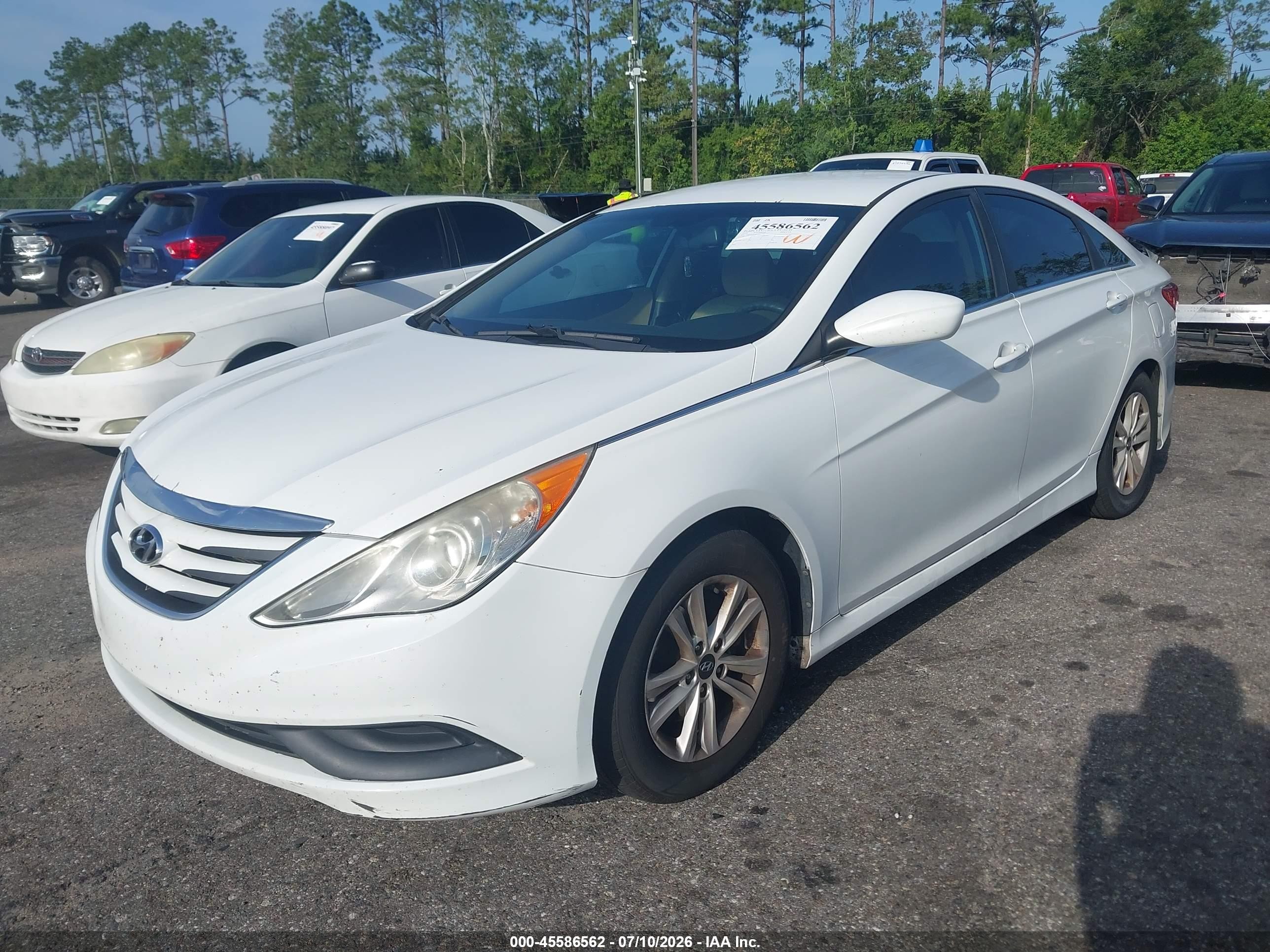 2014 Hyundai Sonata Gls Белый vin: 5NPEB4ACXEH885043