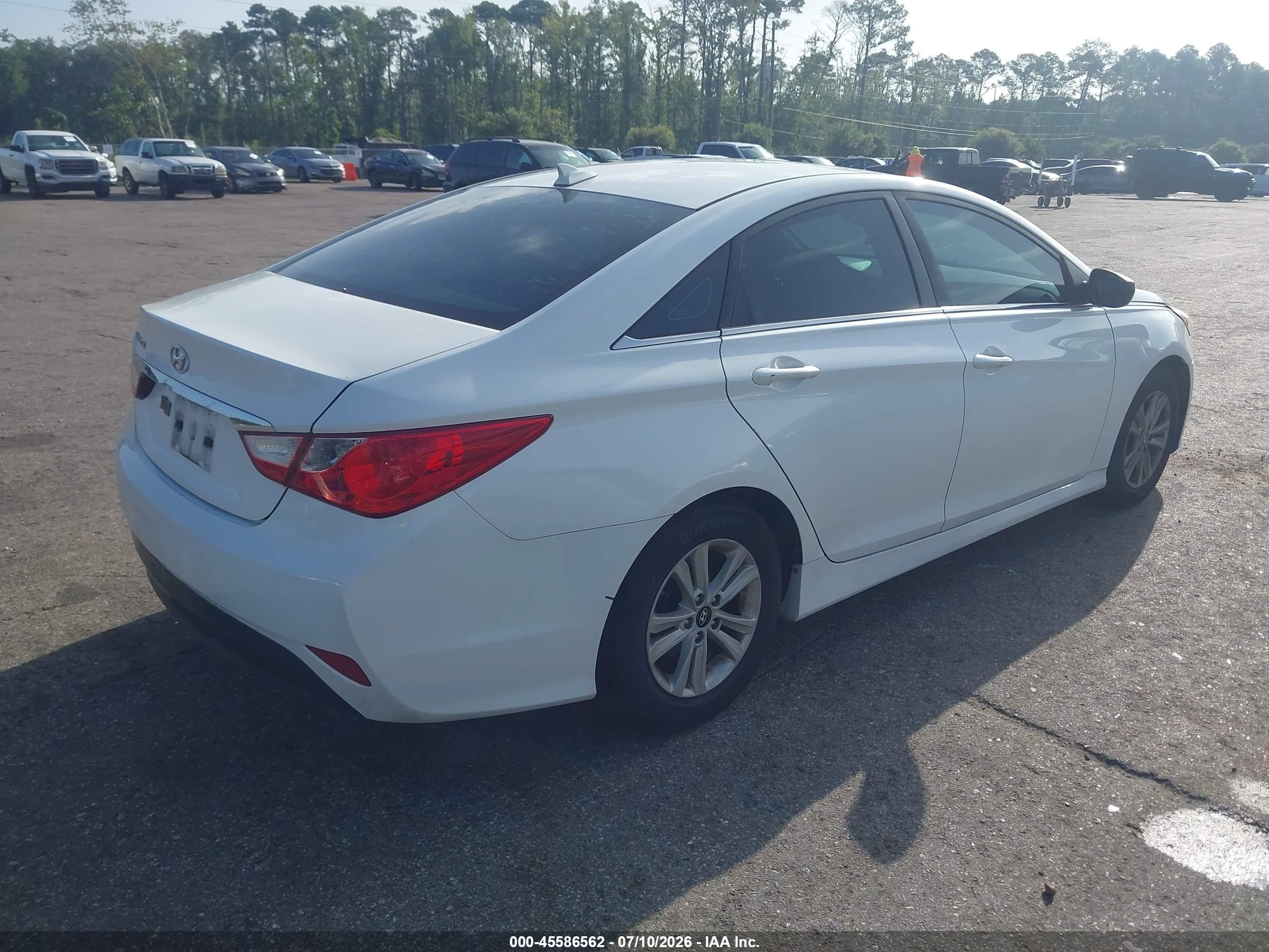 2014 Hyundai Sonata Gls Белый vin: 5NPEB4ACXEH885043