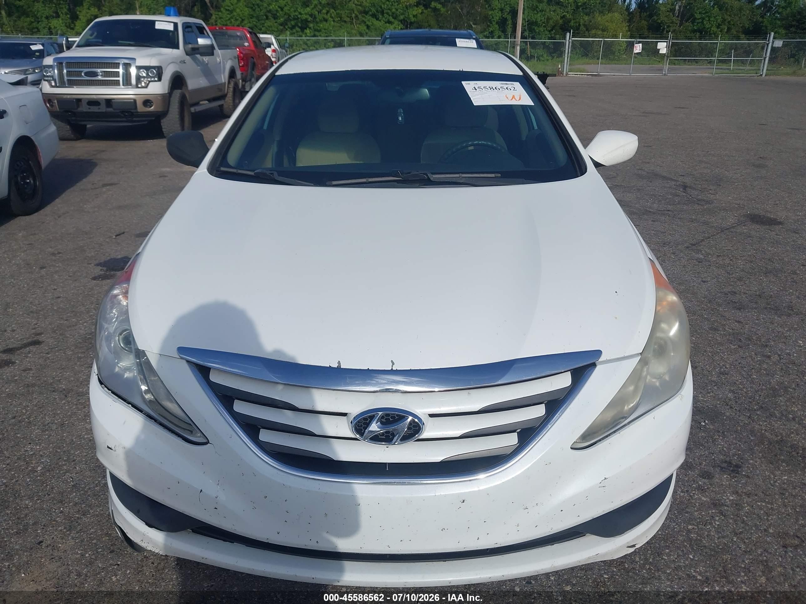 2014 Hyundai Sonata Gls Белый vin: 5NPEB4ACXEH885043