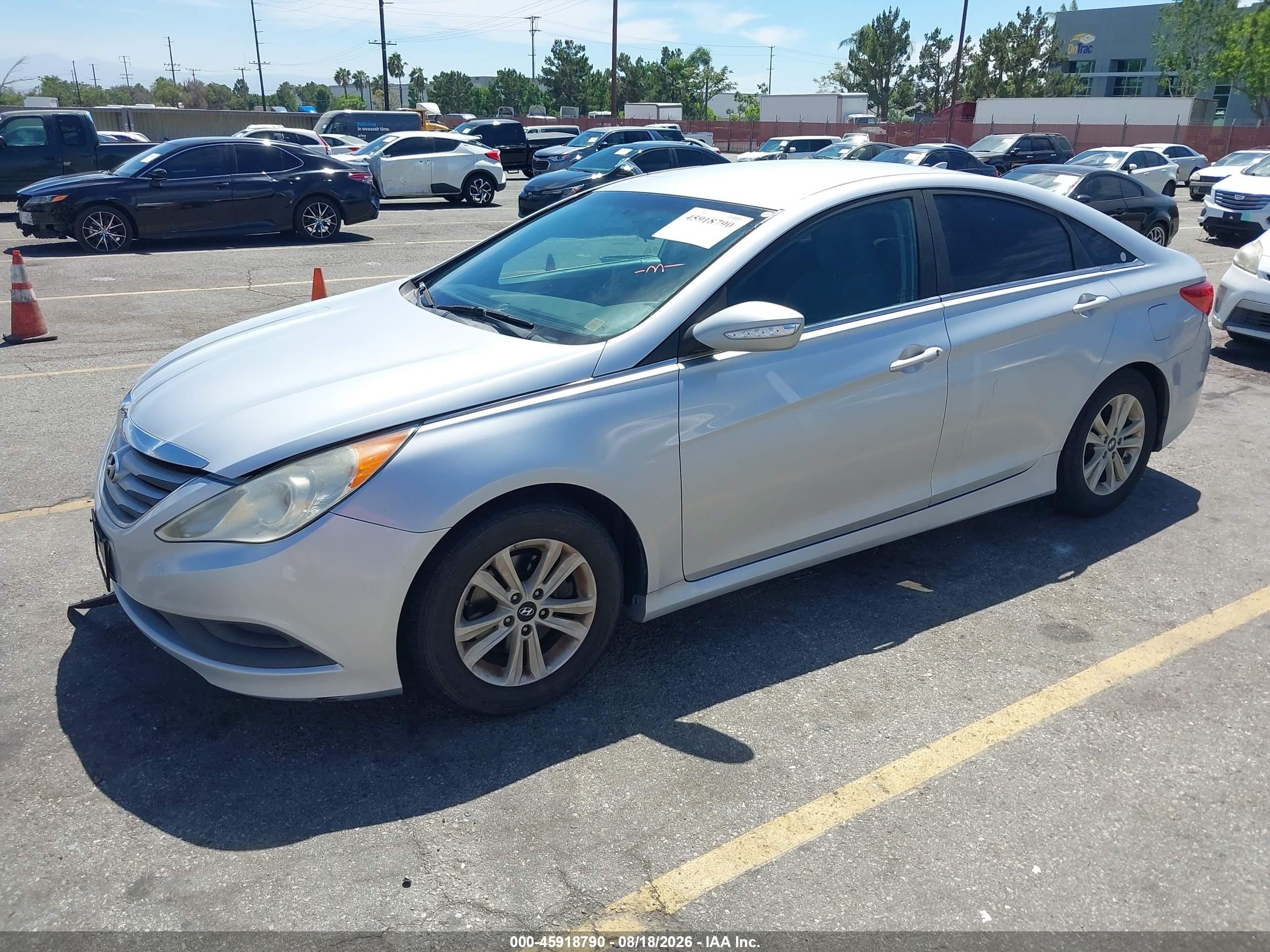 2014 Hyundai Sonata Gls Silver vin: 5NPEB4ACXEH885933