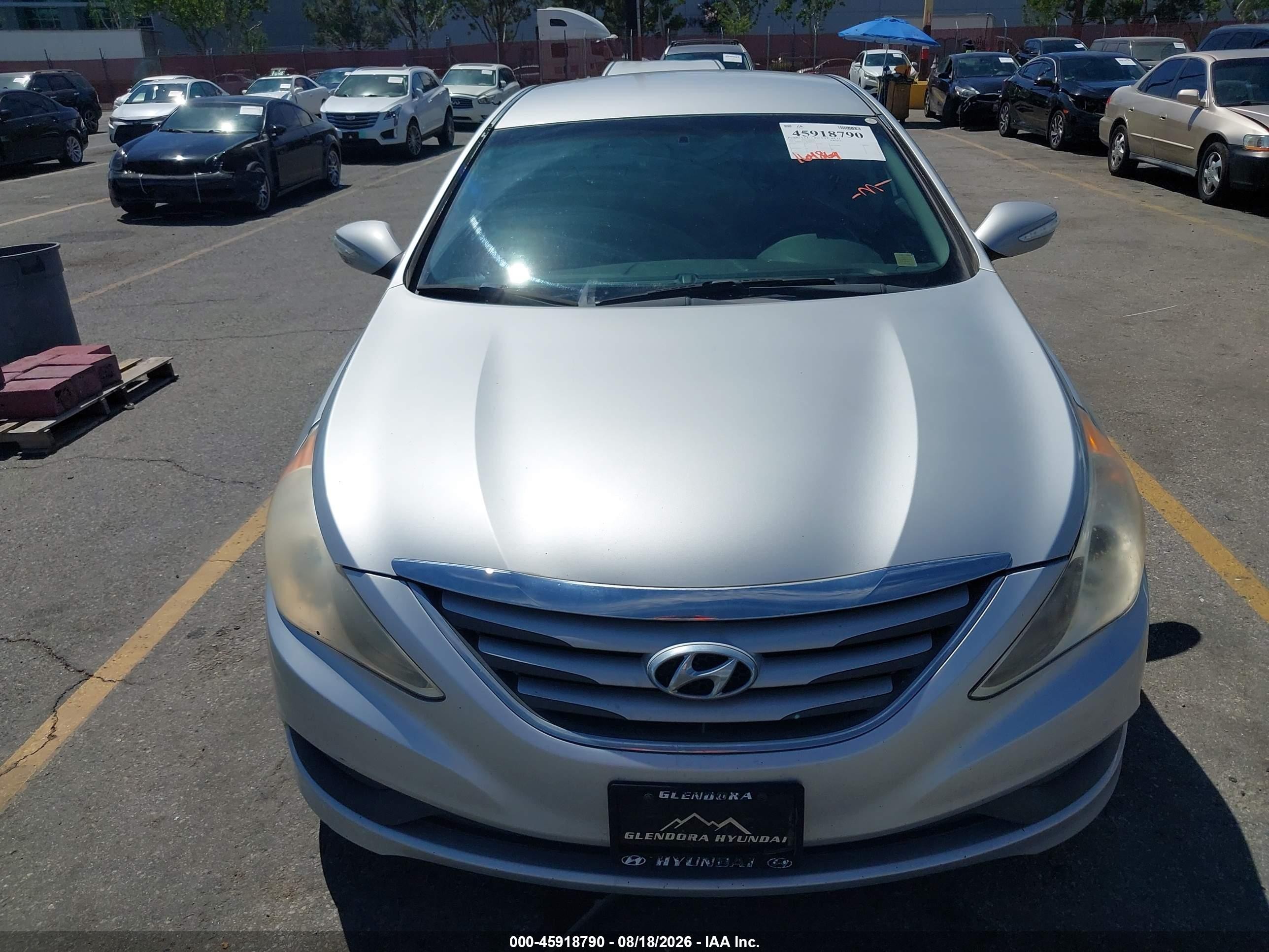 2014 Hyundai Sonata Gls Silver vin: 5NPEB4ACXEH885933
