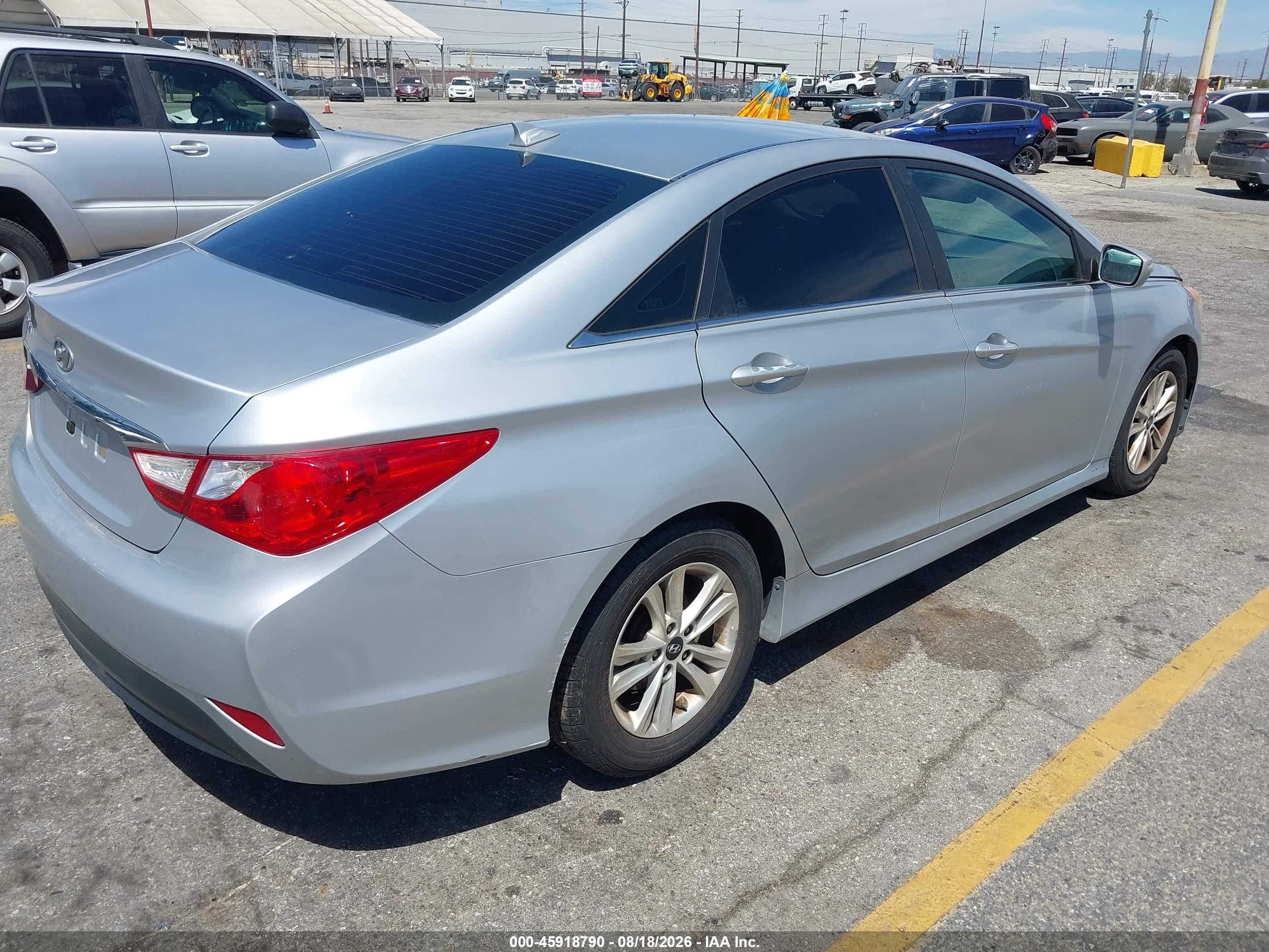 2014 Hyundai Sonata Gls Silver vin: 5NPEB4ACXEH885933