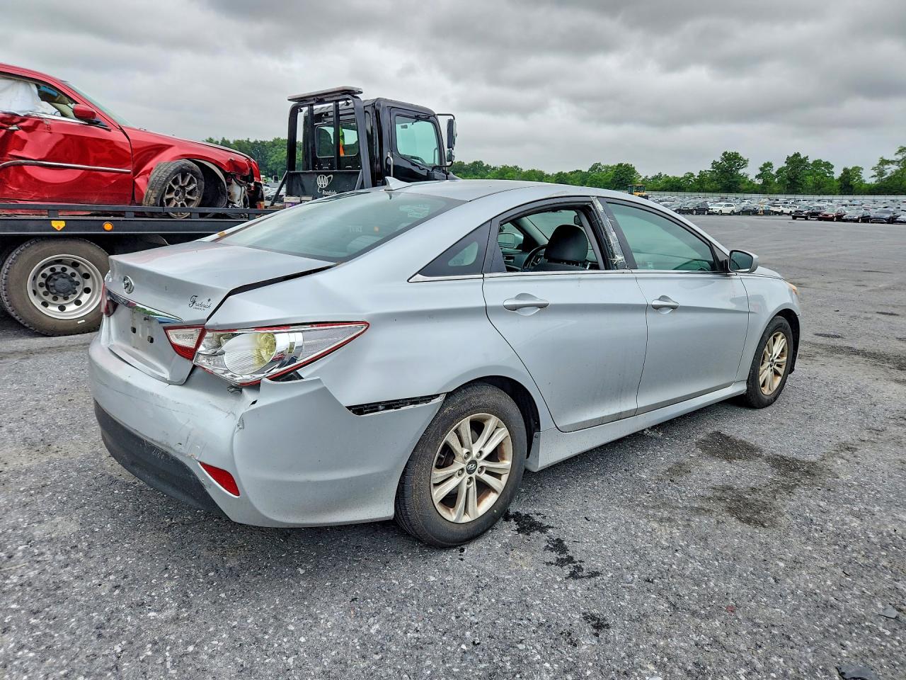 2014 Hyundai Sonata Gls Silver vin: 5NPEB4ACXEH888511